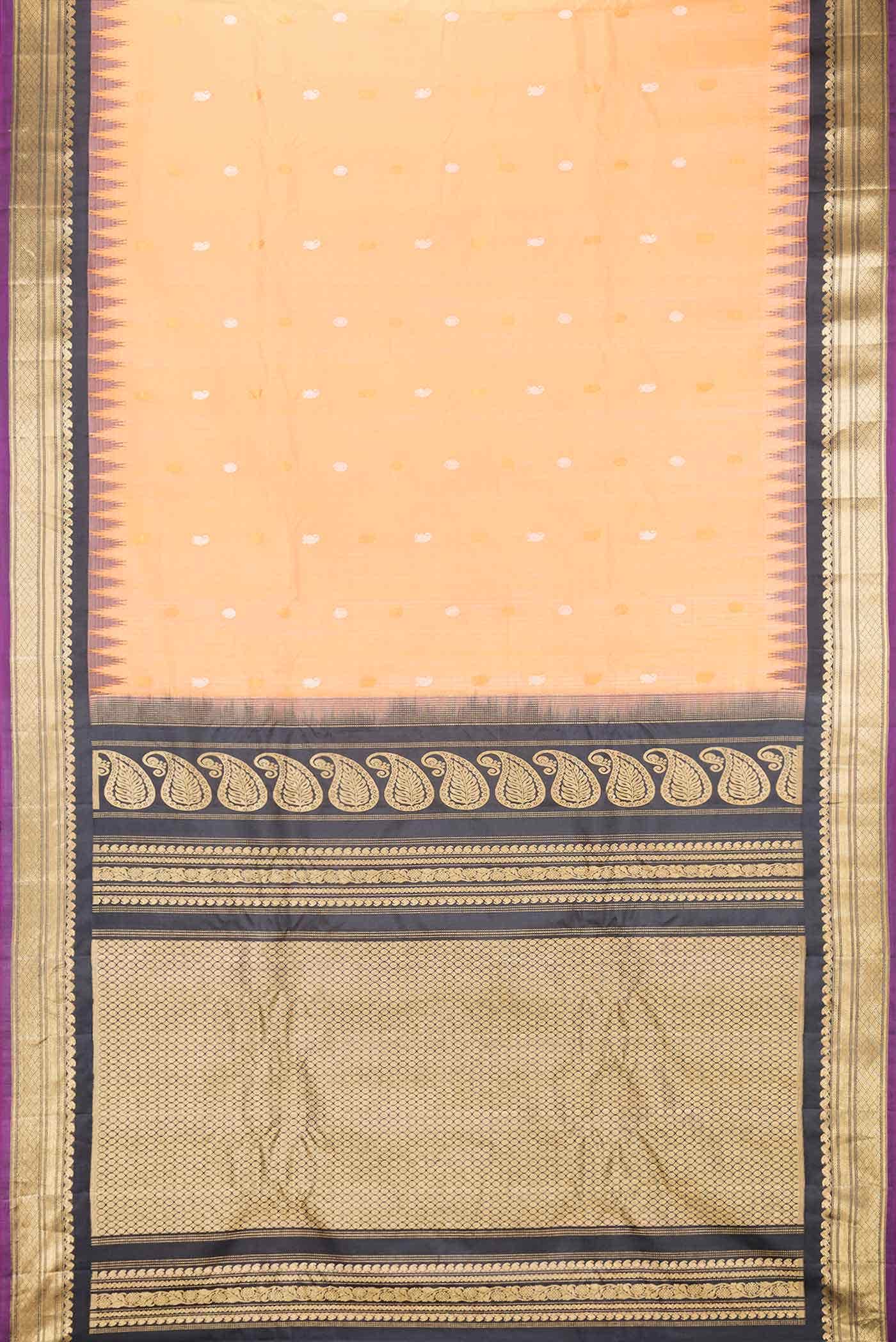 Orange Dual Tone Gadwal cotton Saree