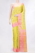 Lemon Yellow Dual Tone Gadwal Silk Saree