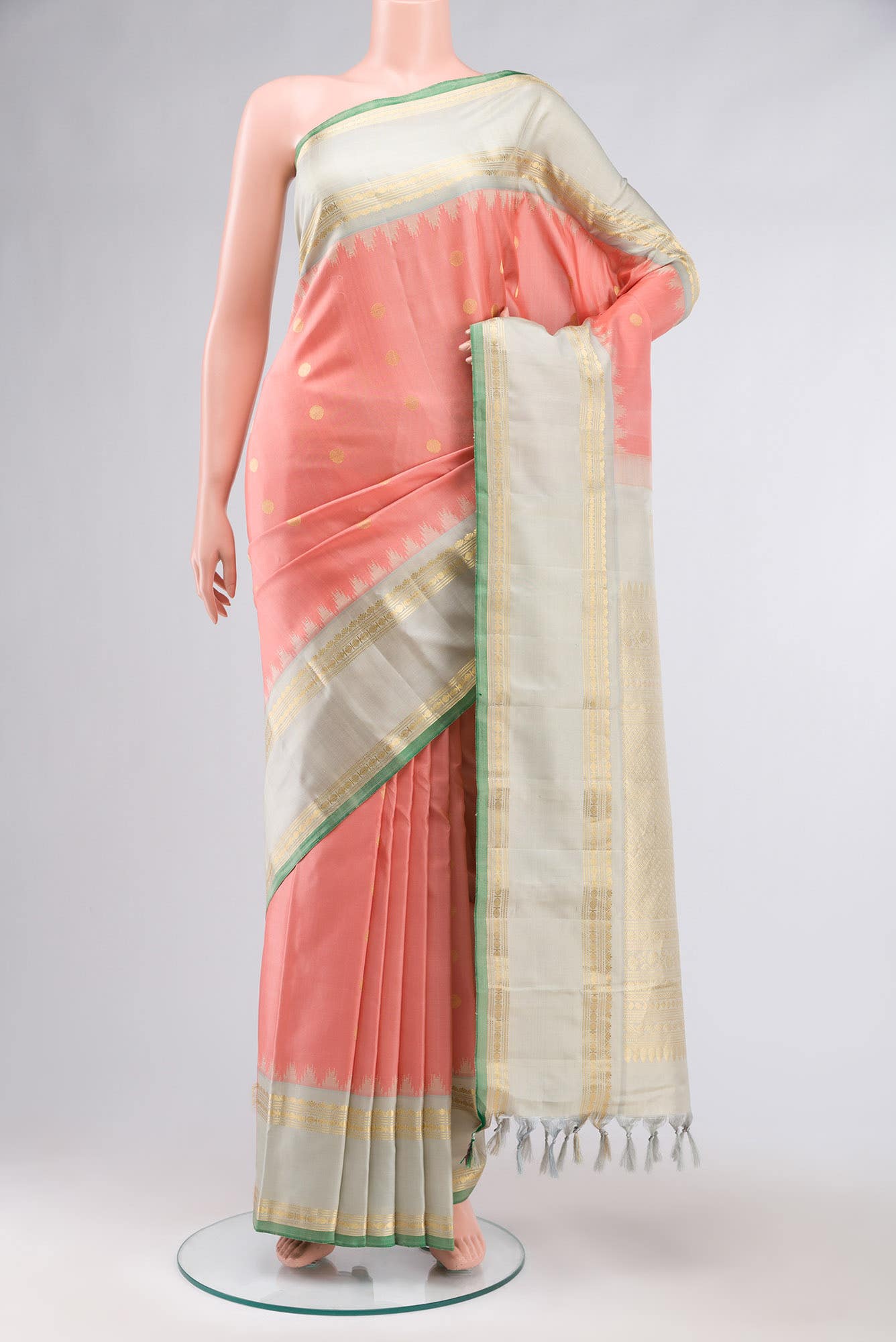 Pink Gadwal Silk Saree