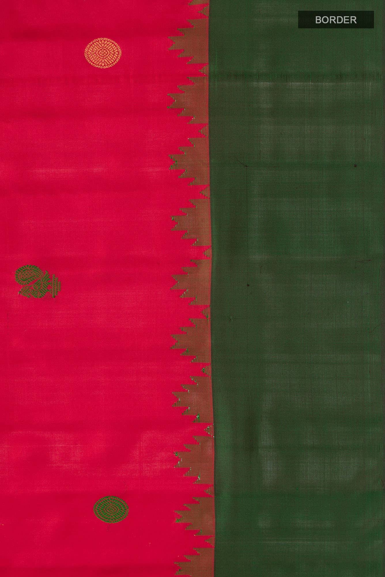 Red Gadwal Silk Saree