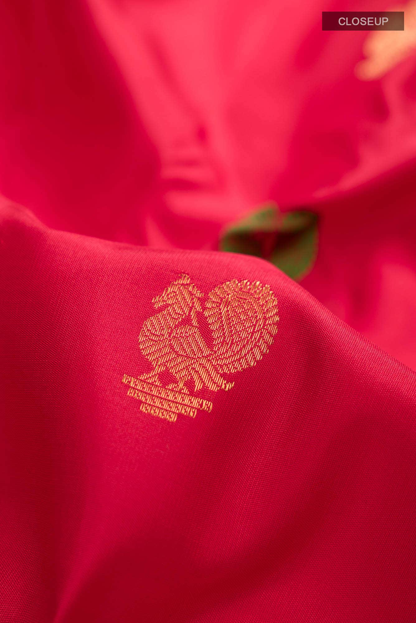 Red Gadwal Silk Saree