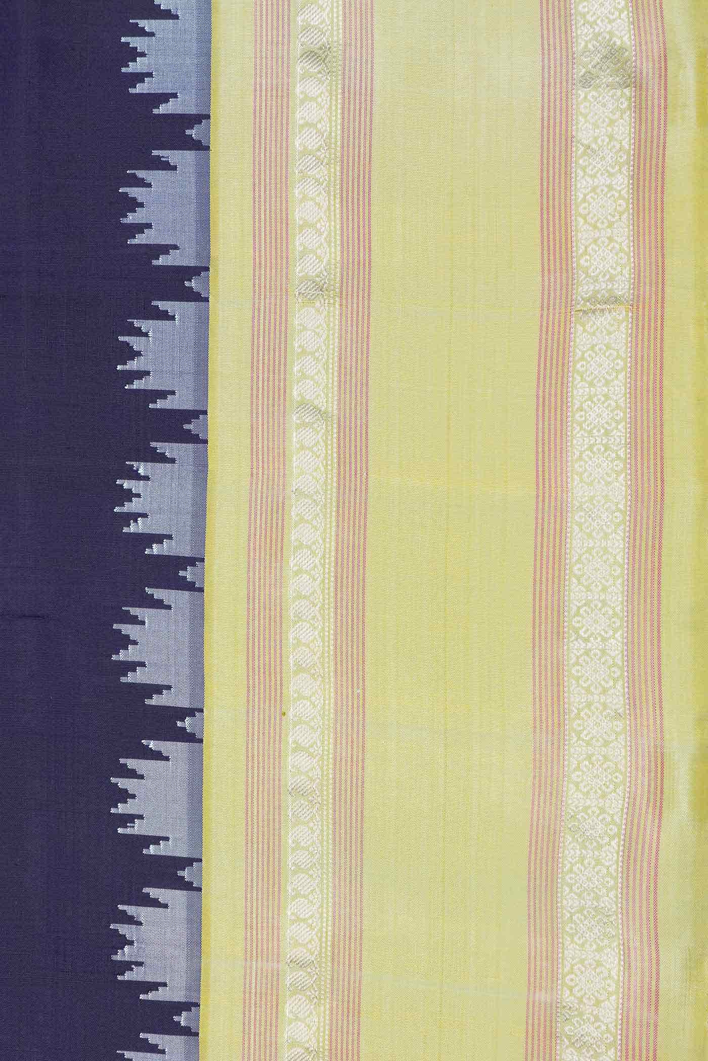 Navy Blue Dual Tone Gadwal Silk Saree