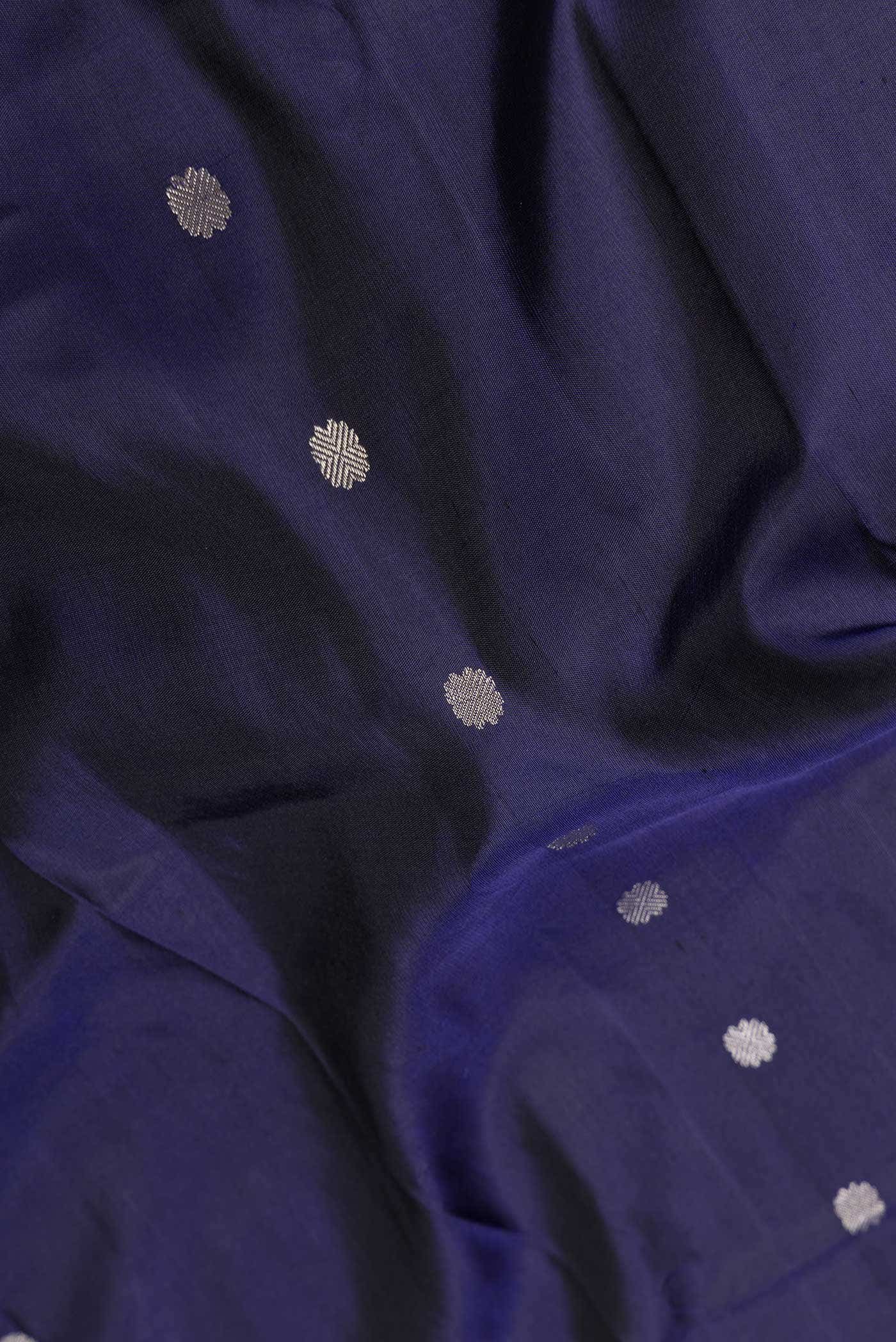 Navy Blue Dual Tone Gadwal Silk Saree