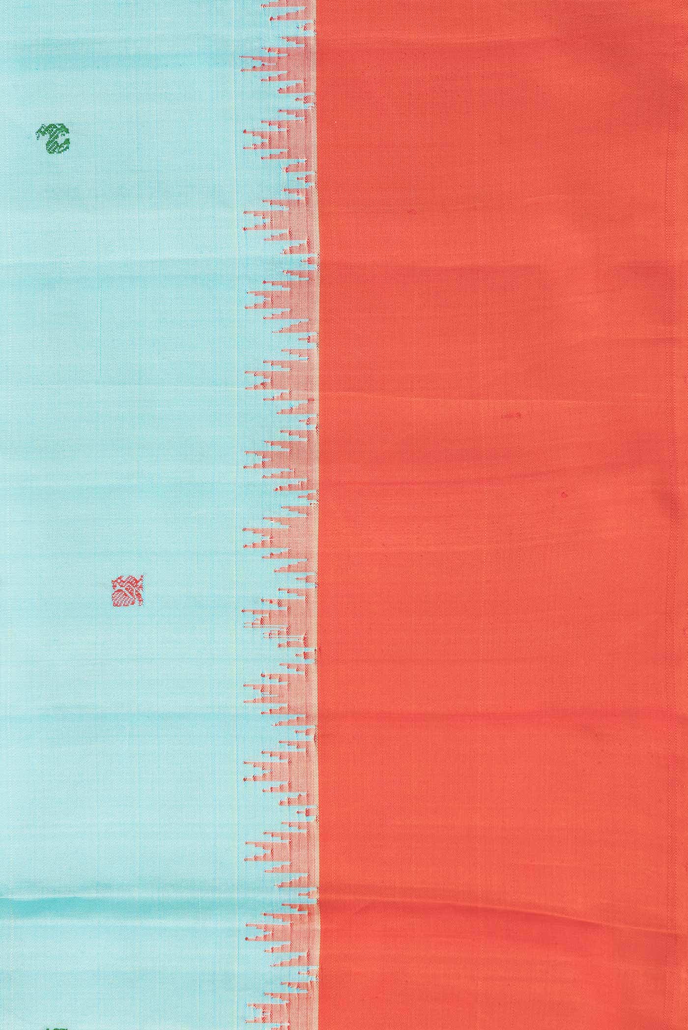 Light Blue Dual Tone Gadwal Silk Saree