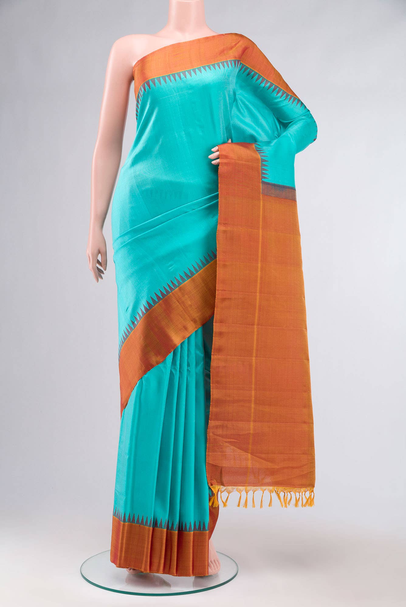 Blue Gadwal Silk Saree