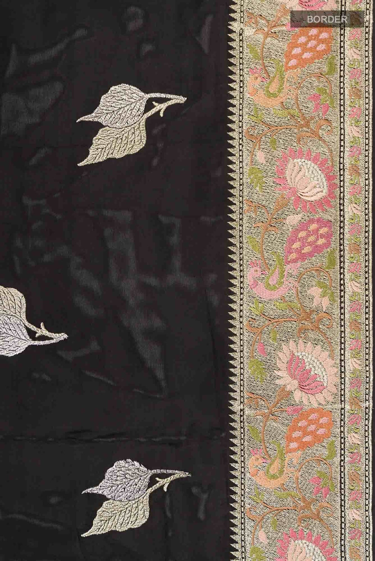 Black Crepe Saree