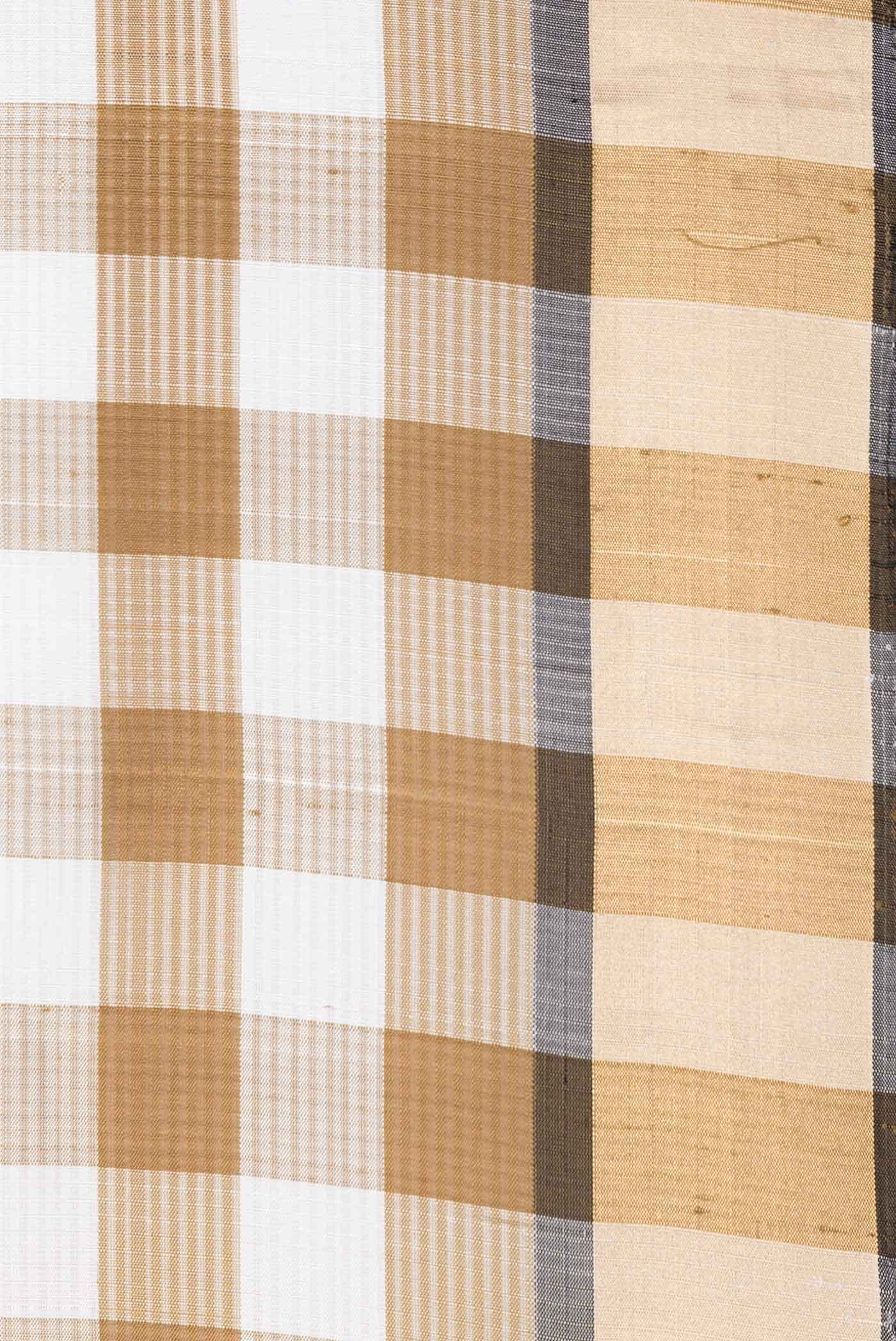 Off White and Gold Dual Tone Soft Silk Saree