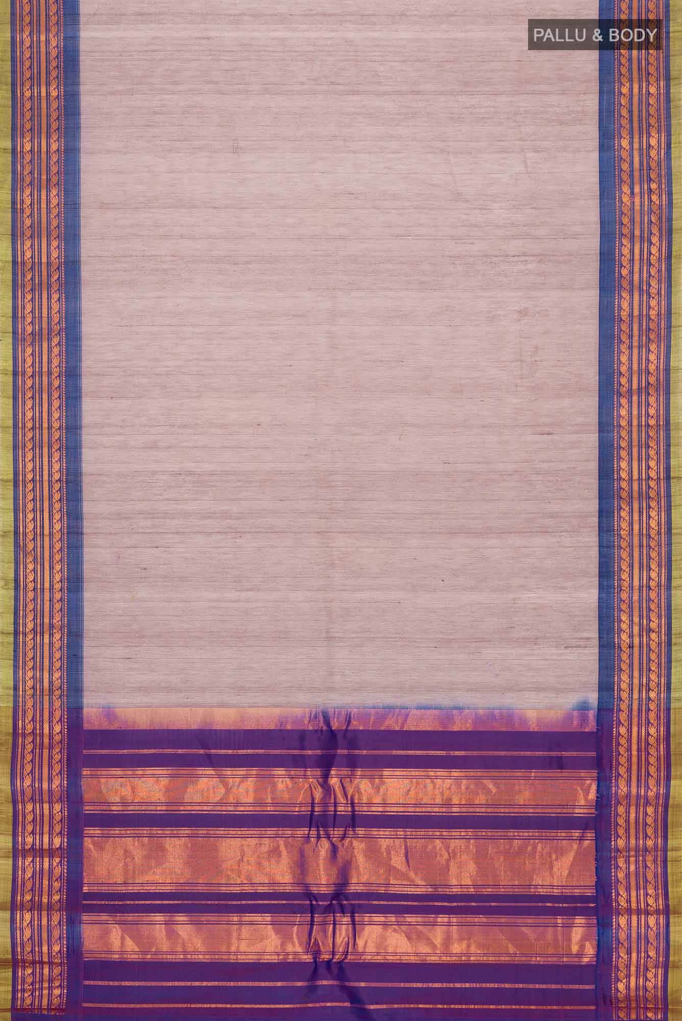 Mauve Gadwal cotton Saree