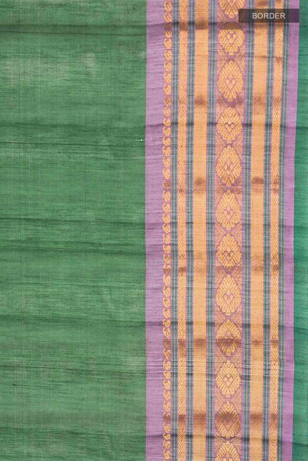 Green Gadwal cotton Saree