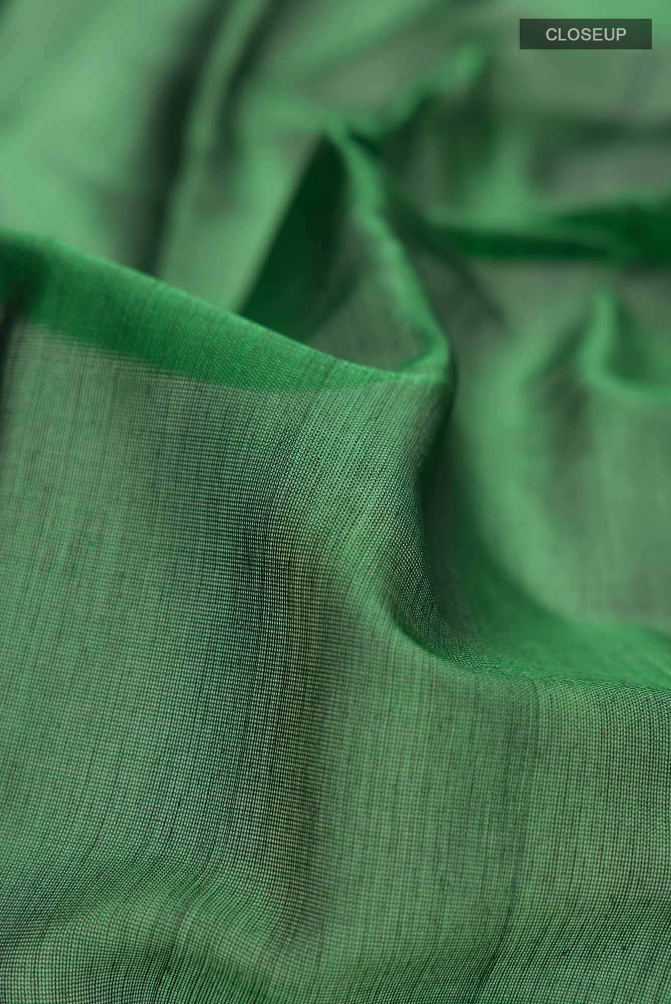 Green Gadwal cotton Saree