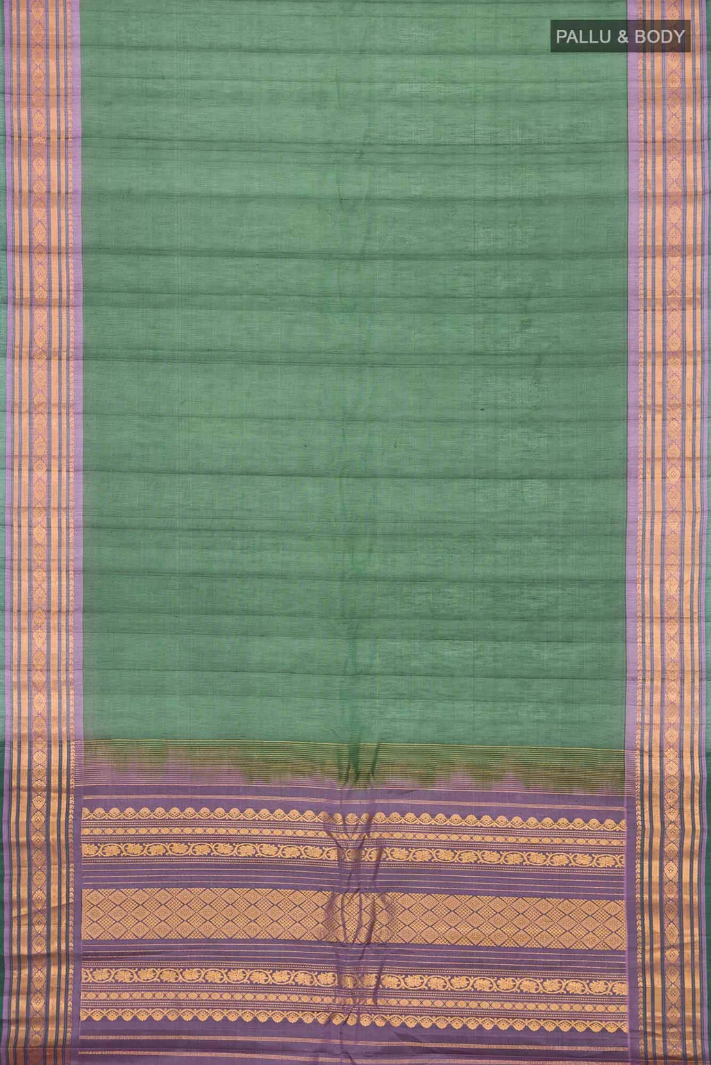 Green Gadwal cotton Saree