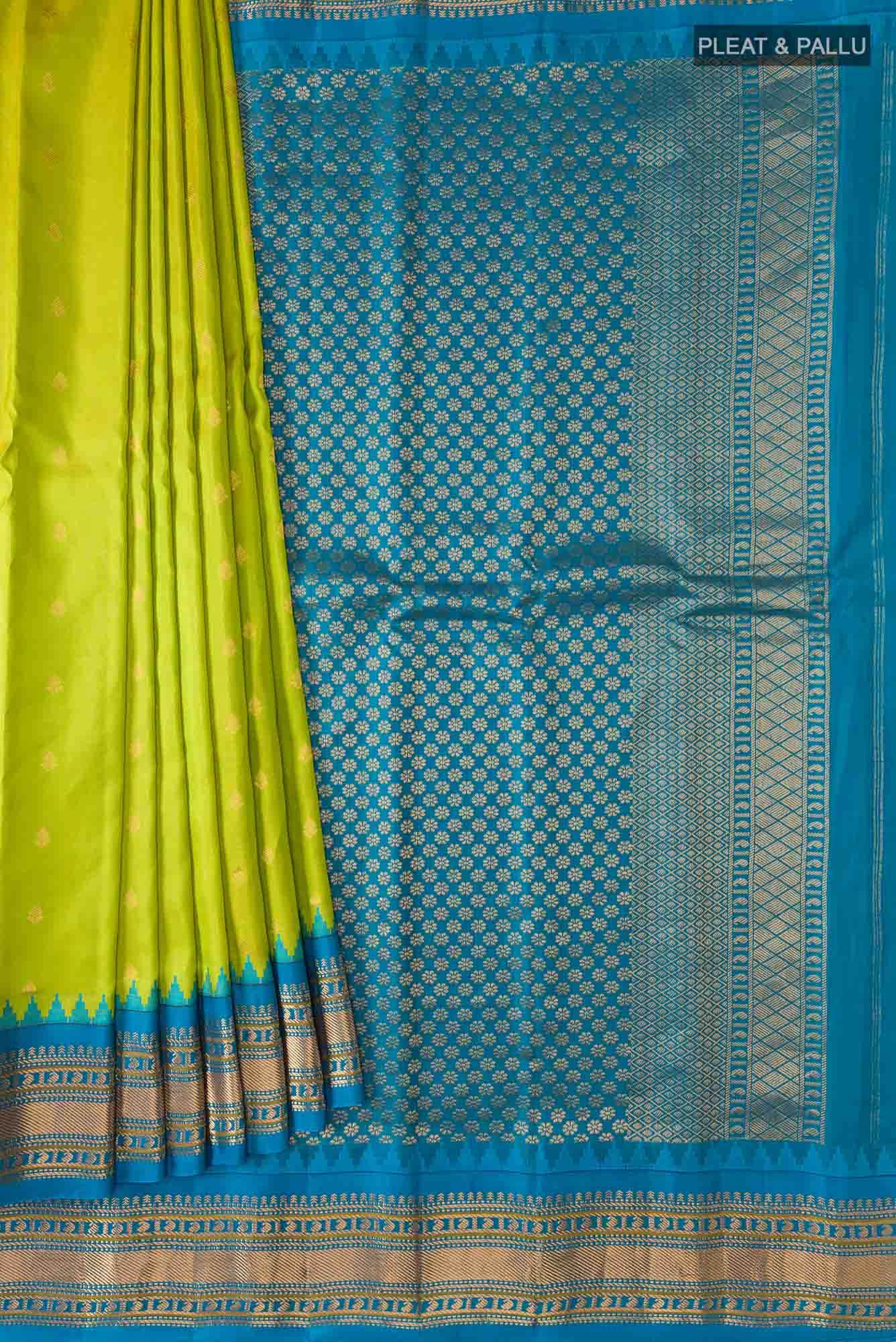 Green Gadwal Silk Saree