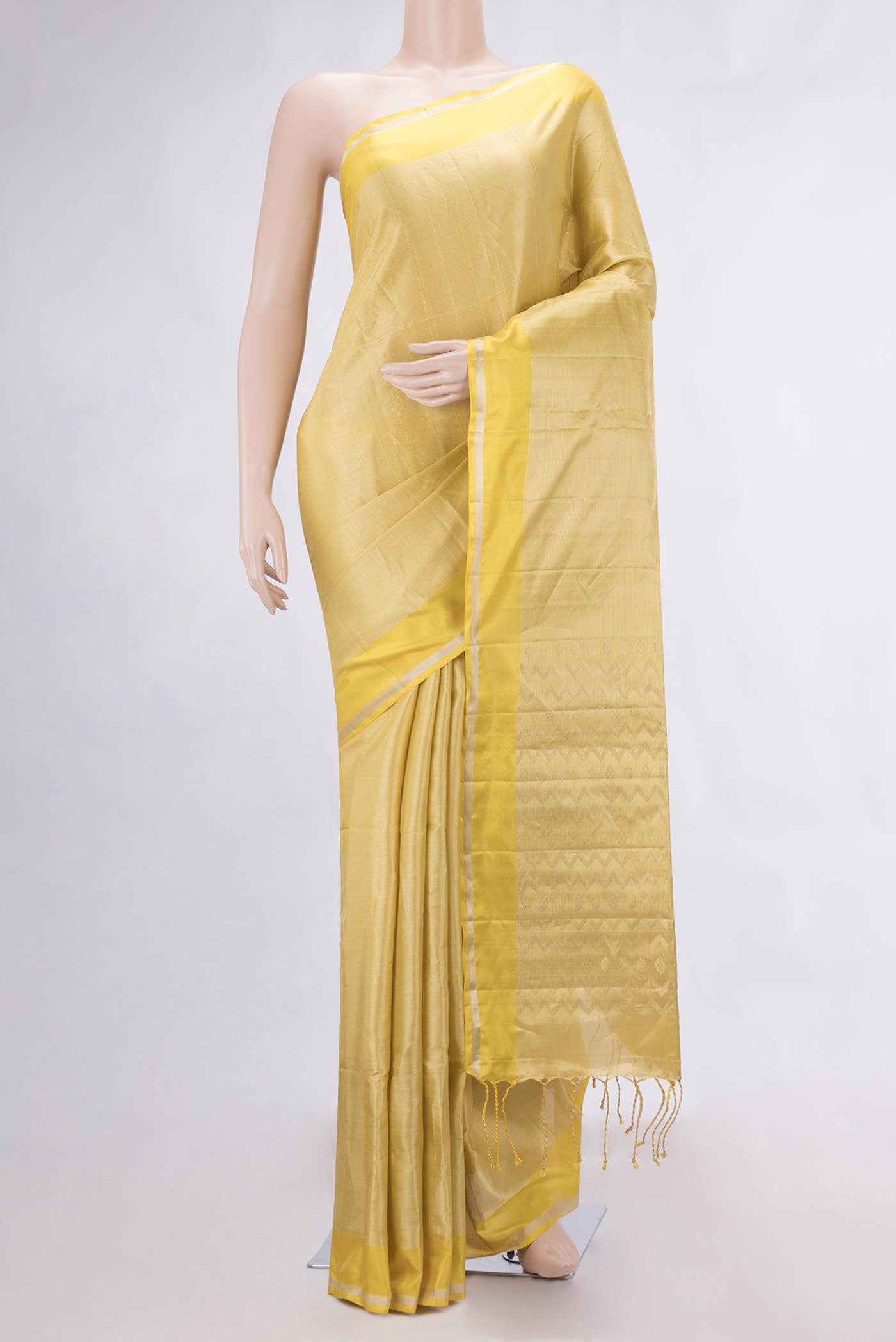 Gold Dual Tone Soft Silk Saree