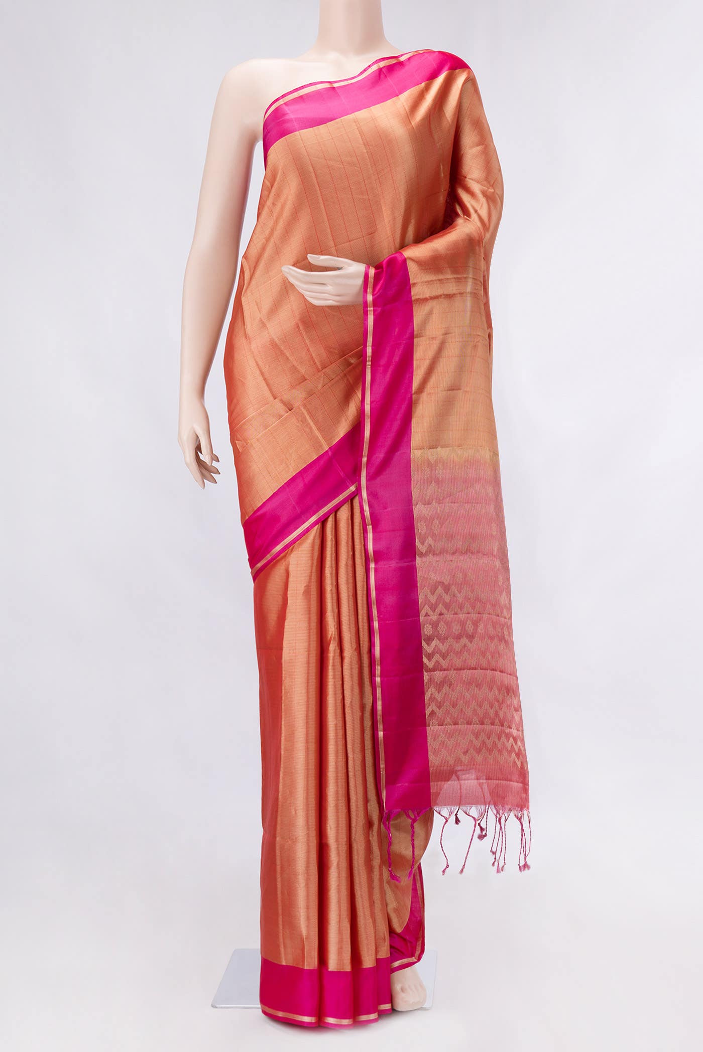 Maroon Dual Tone Soft Silk Saree