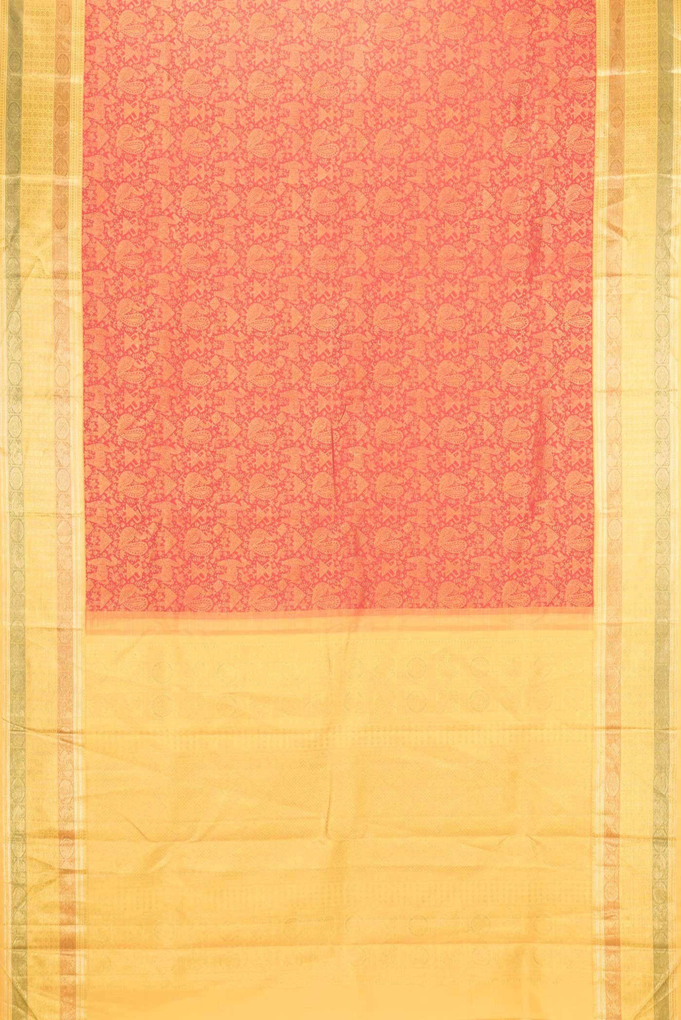 Red Dual Tone Kanchipuram Silk Saree