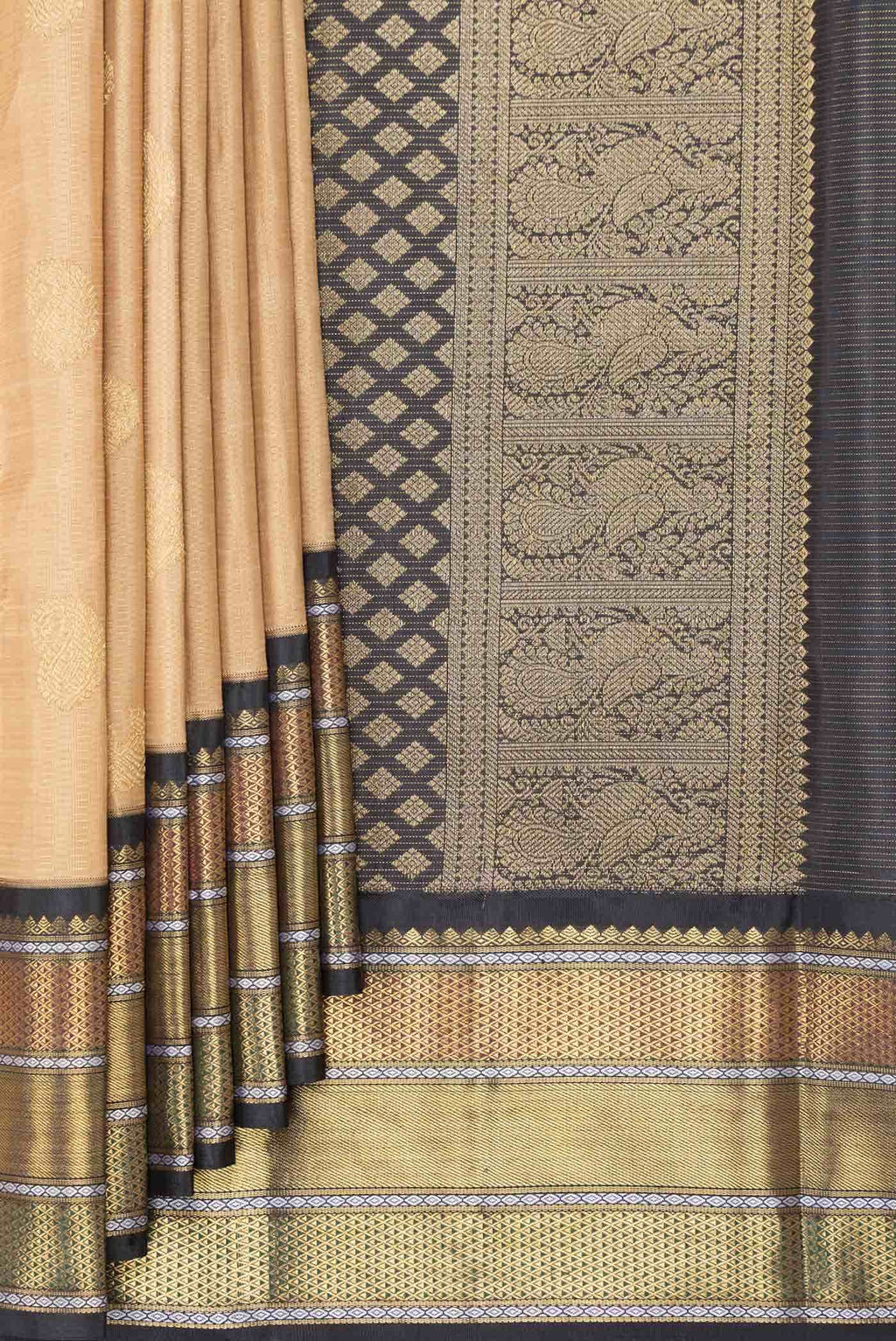 Gold Kanchipuram Silk Saree