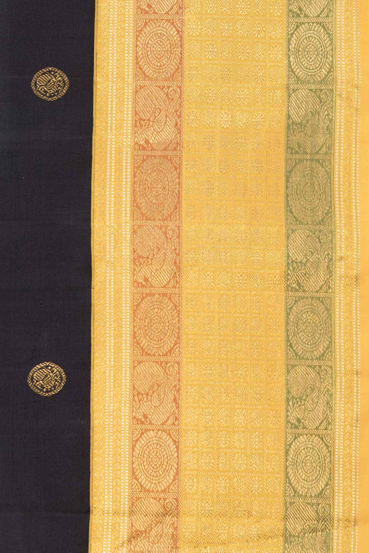 Black Kanchipuram Silk Saree