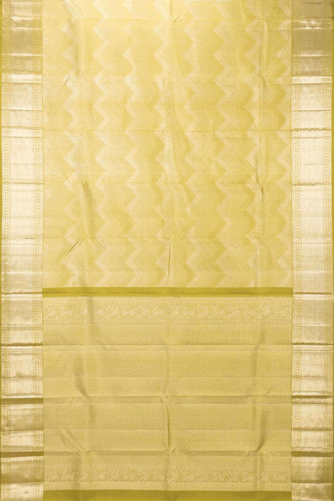 Mehandi Green Dual Tone Kanchipuram Silk Saree