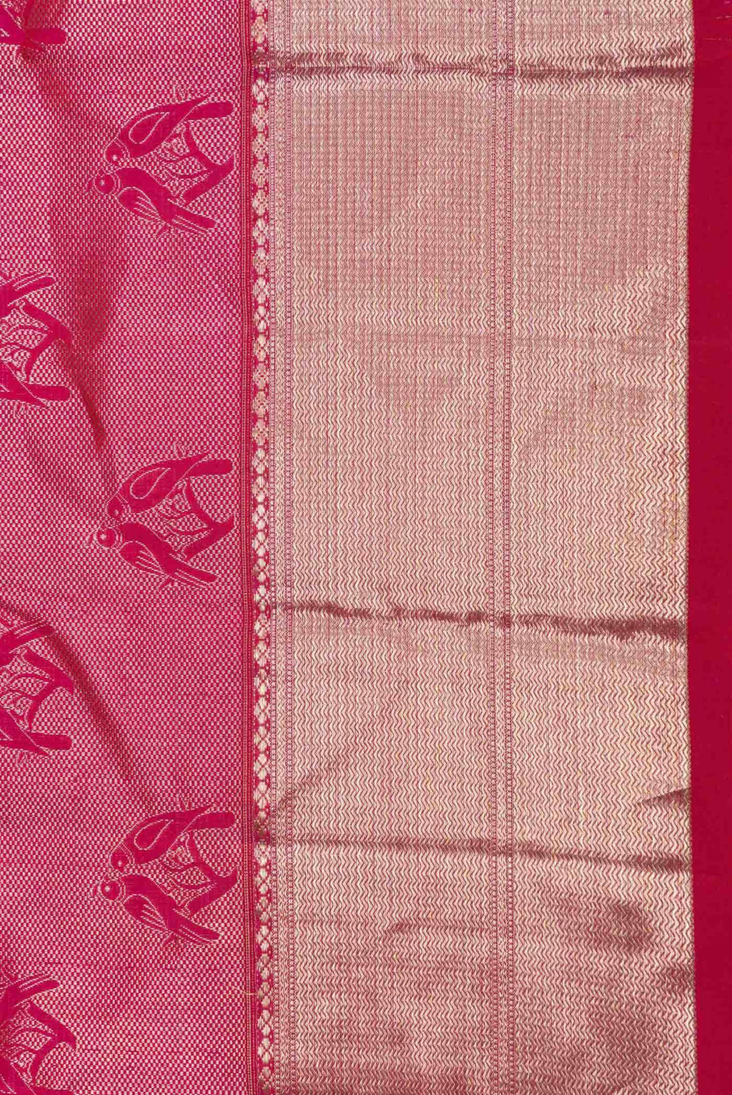 Pink Dual Tone Kanchipuram Silk Saree