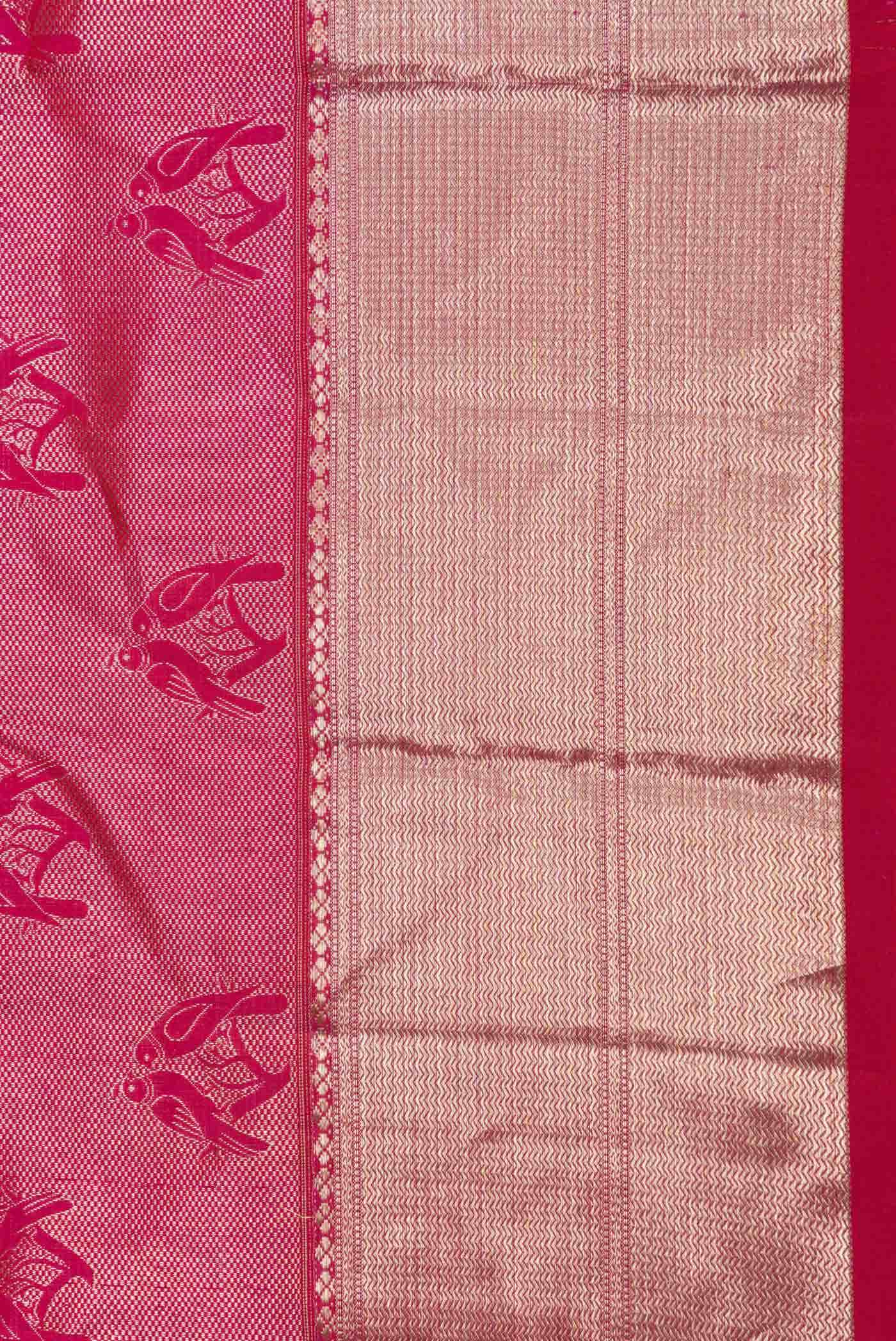 Pink Dual Tone Kanchipuram Silk Saree