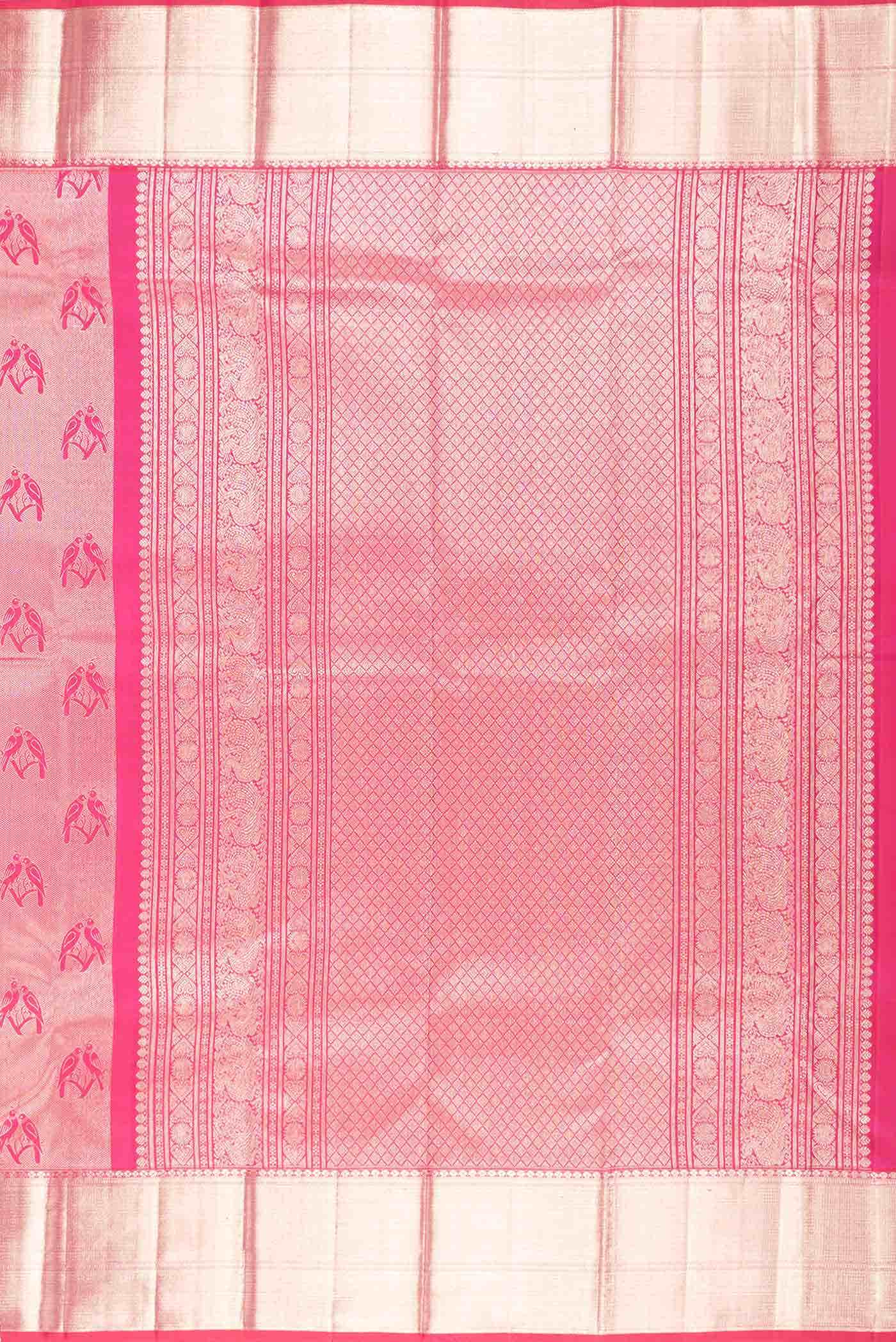 Pink Dual Tone Kanchipuram Silk Saree