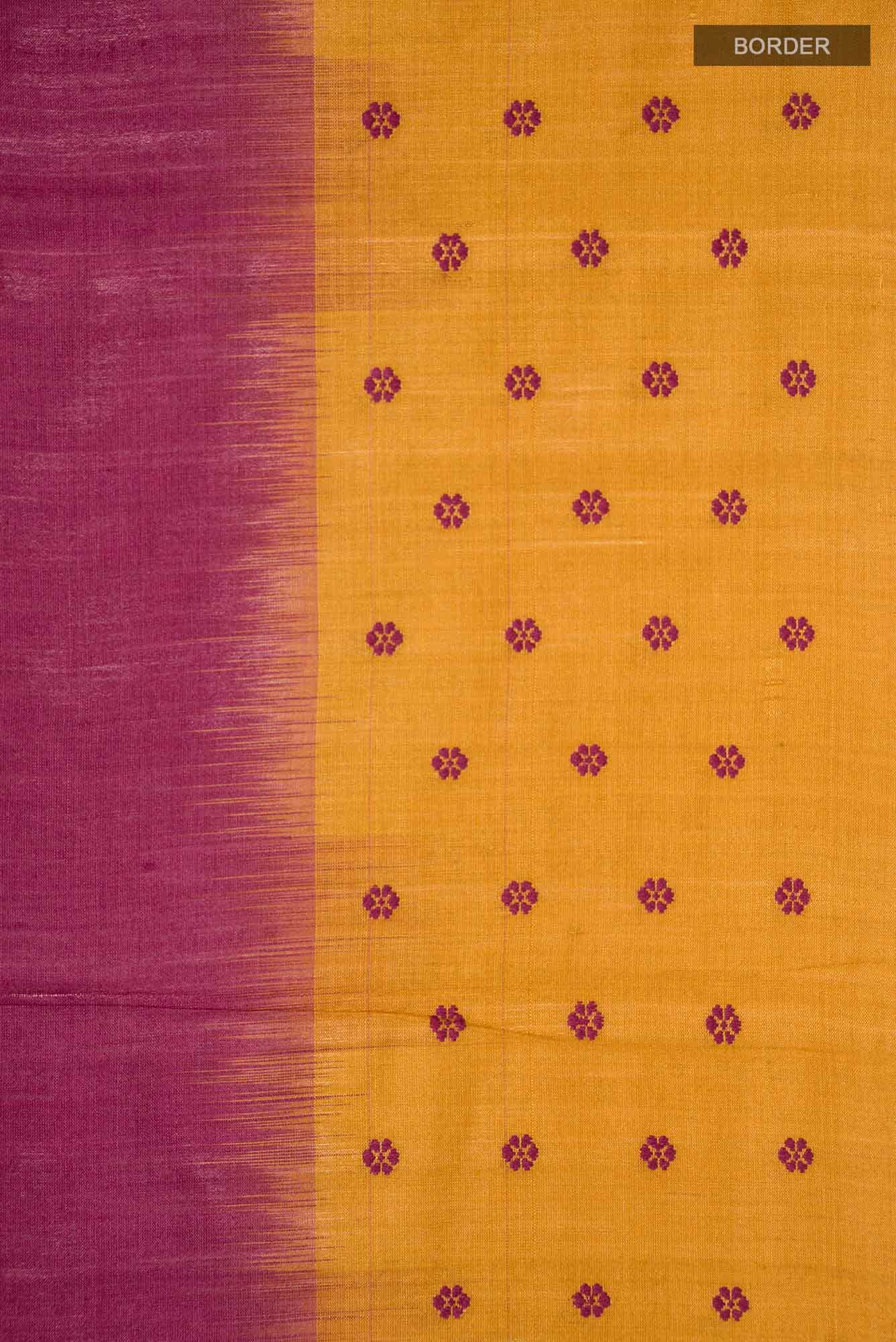 Magenta Bhagalpuri Tussar Silk Saree