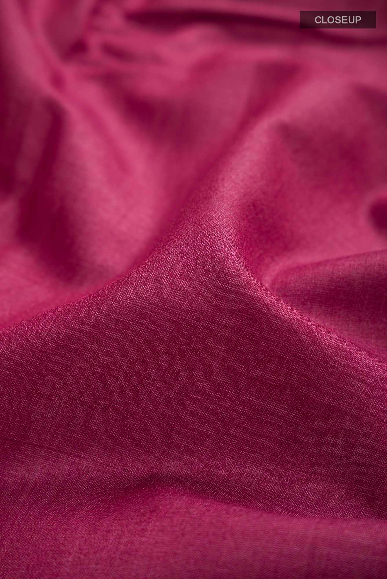 Magenta Bhagalpuri Tussar Silk Saree