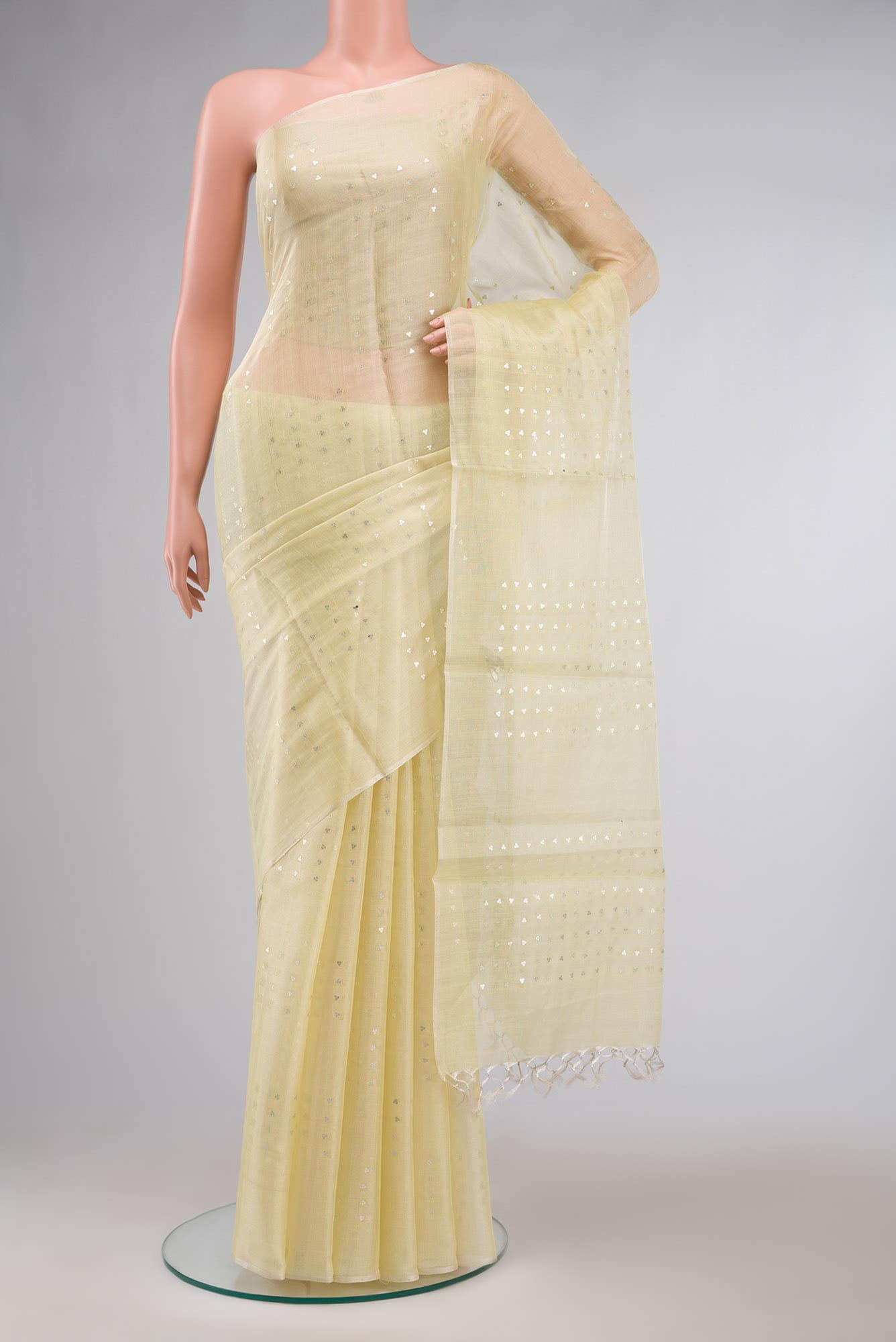 Yellow Tissue Silk Saree