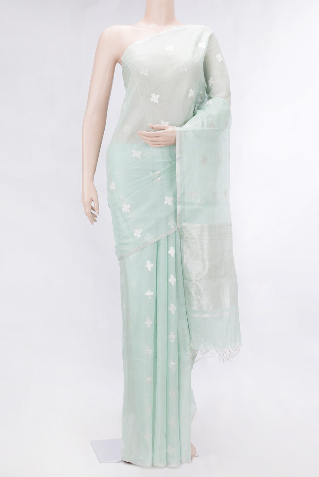 Light Green Dual Tone Chanderi Silk Saree