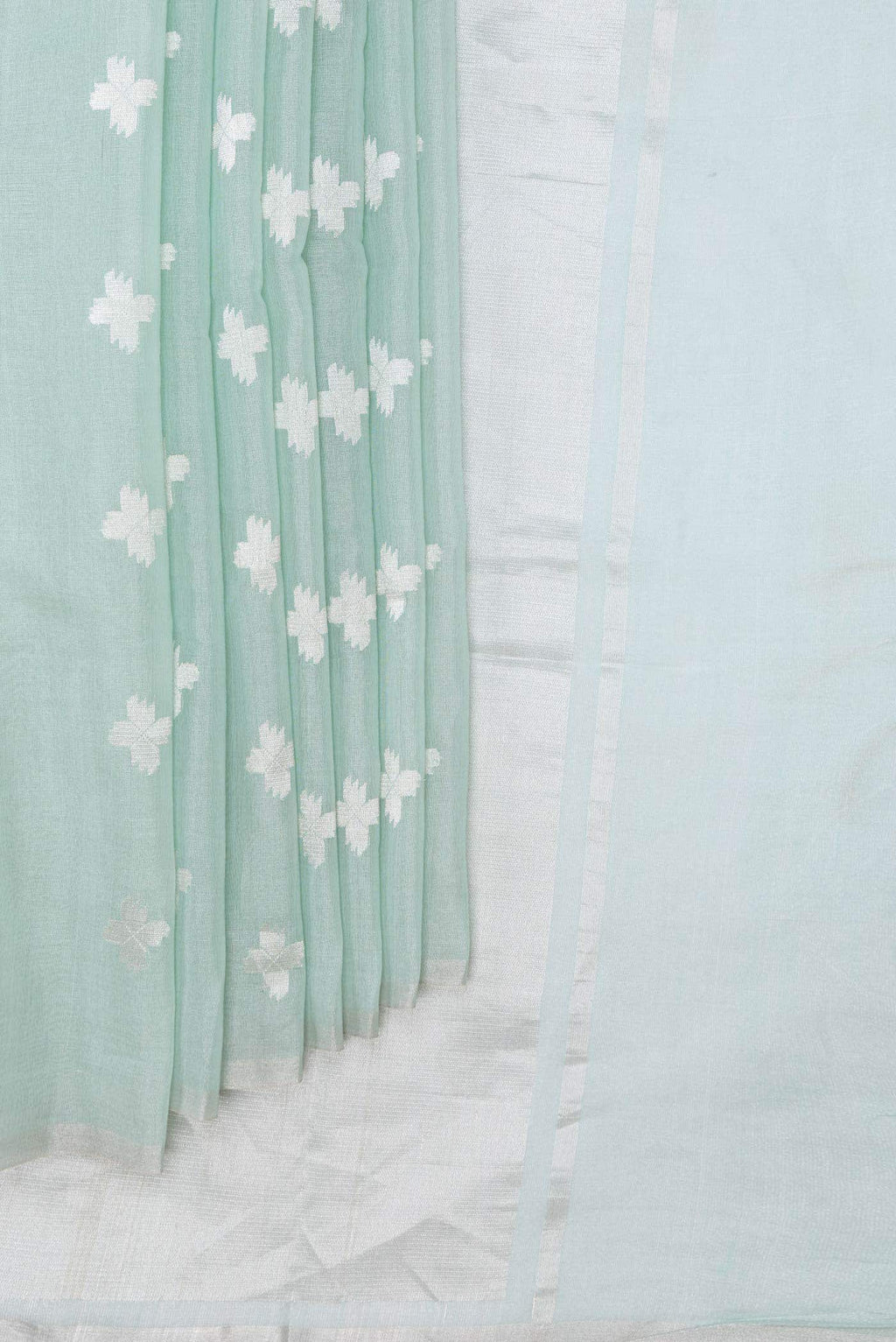 Light Green Dual Tone Chanderi Silk Saree