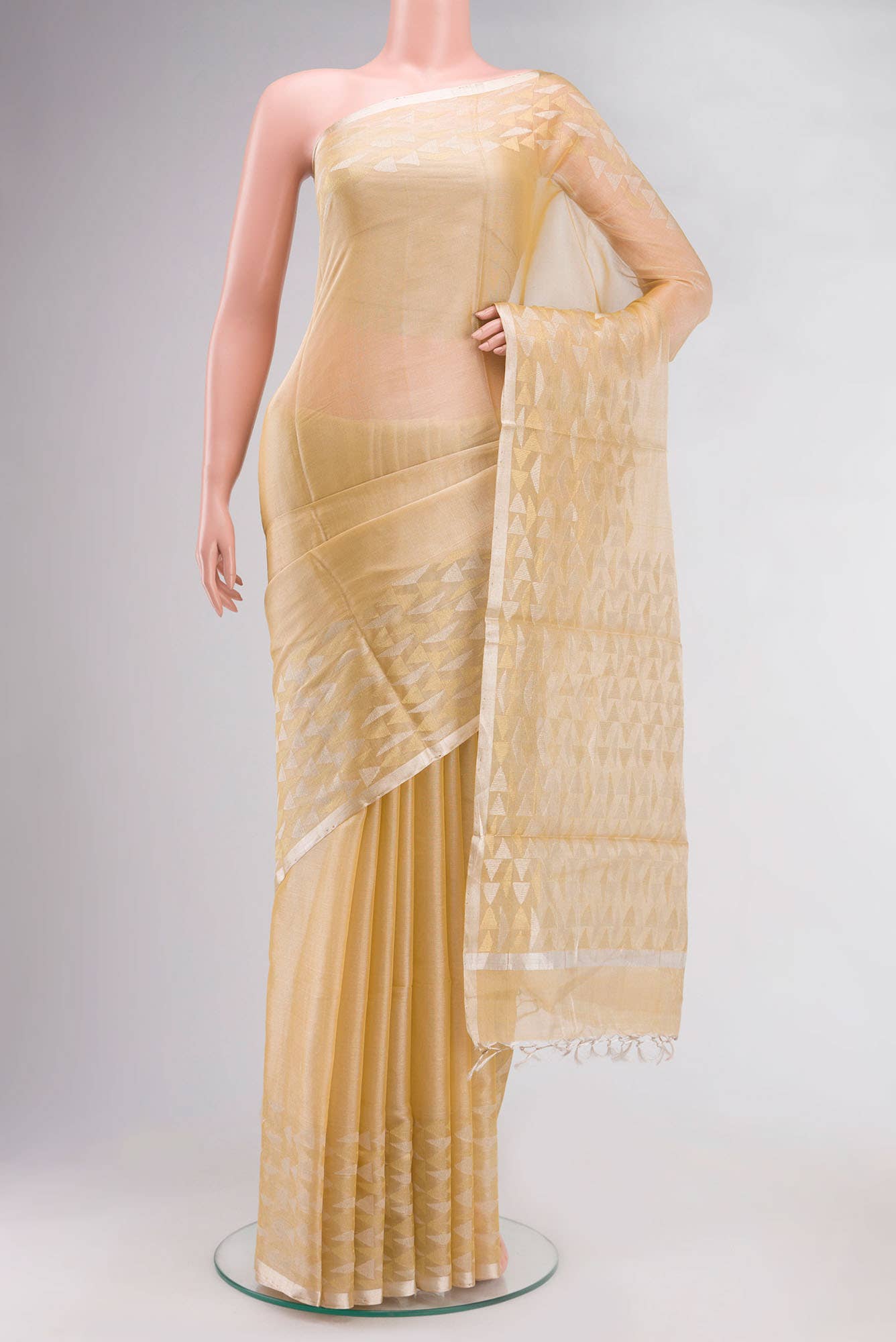 Yellow Tissue Silk Saree