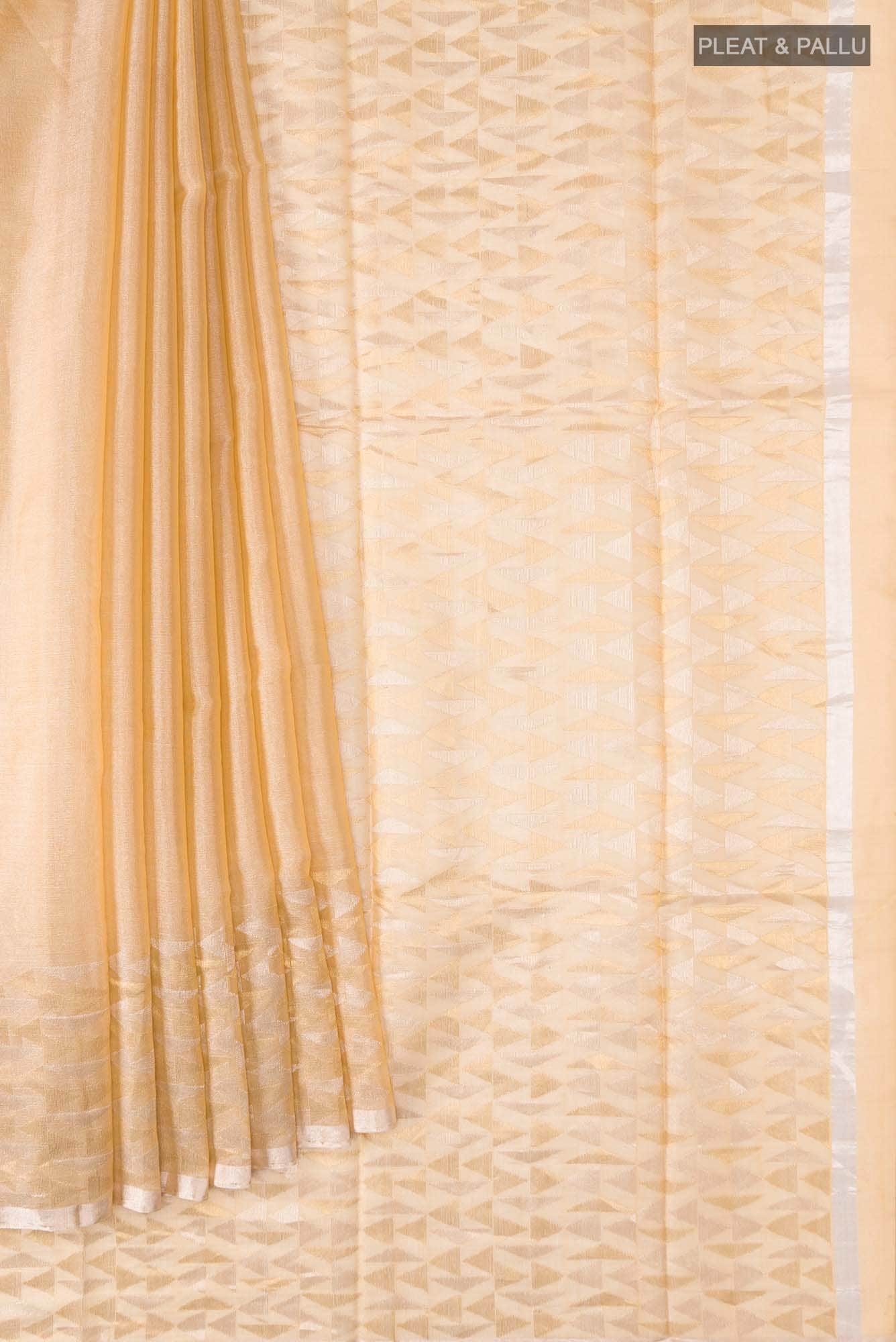 Yellow Tissue Silk Saree