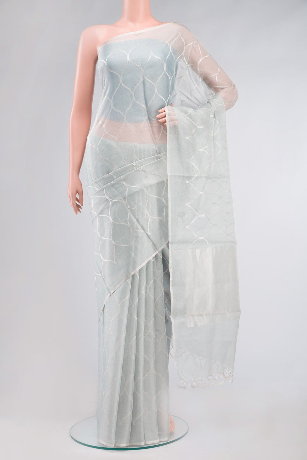 Blue Tissue Silk Saree