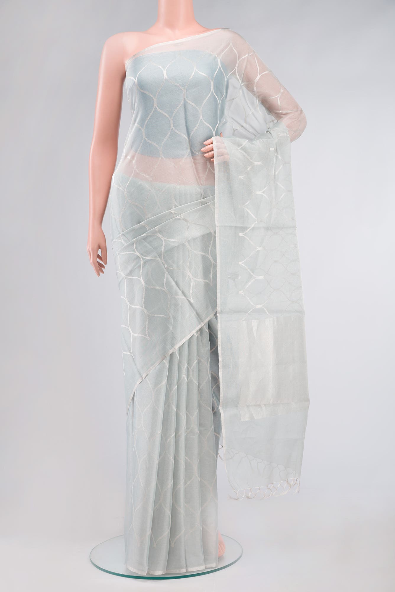 Blue Tissue Silk Saree