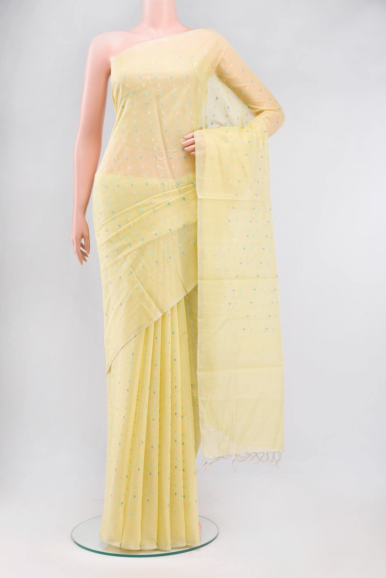 Yellow Tissue Silk Saree