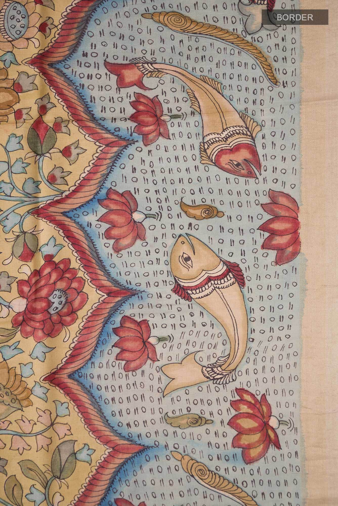Multi Bhagalpuri Tussar Silk Saree
