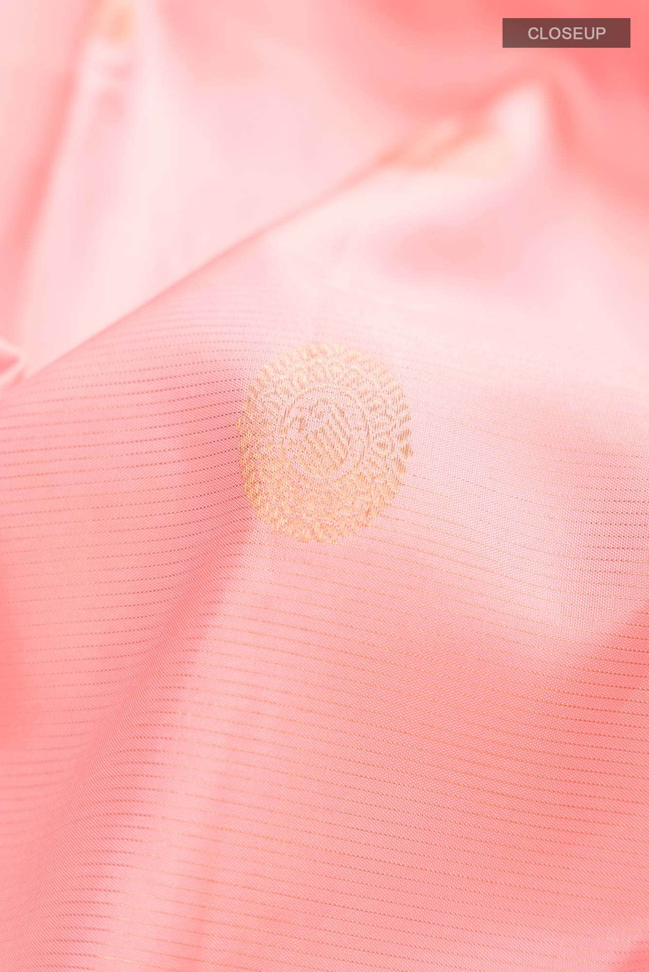 Peach Kanchipuram Silk Saree