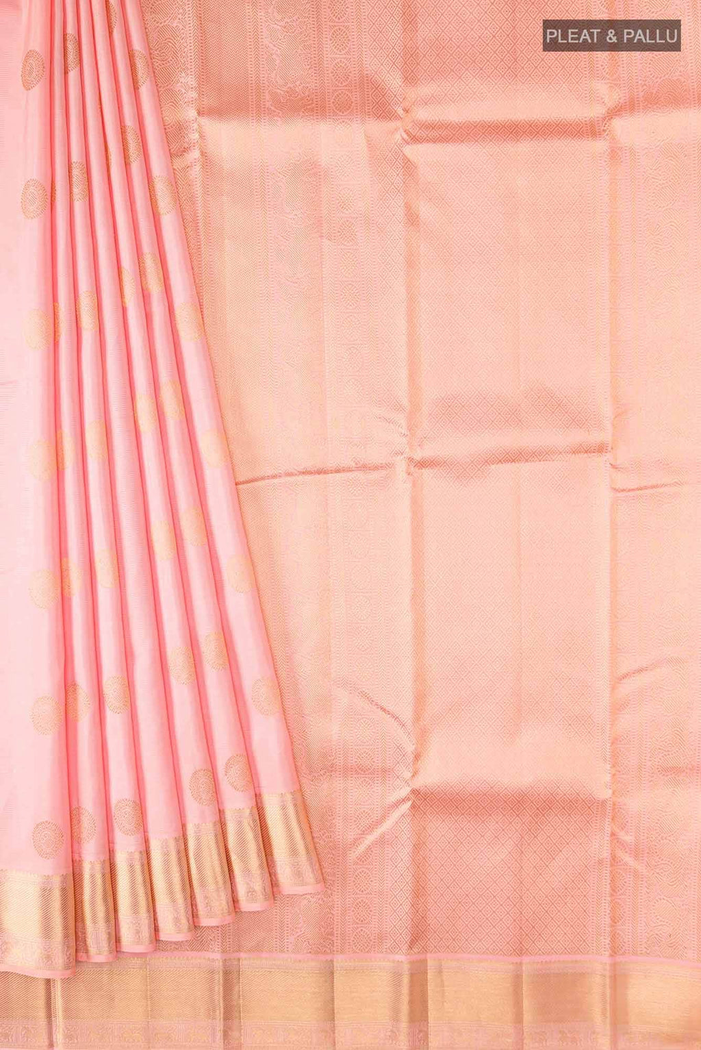 Peach Kanchipuram Silk Saree