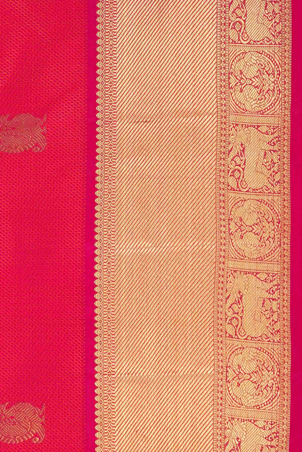 Pink Dual Tone Kanchipuram Silk Saree