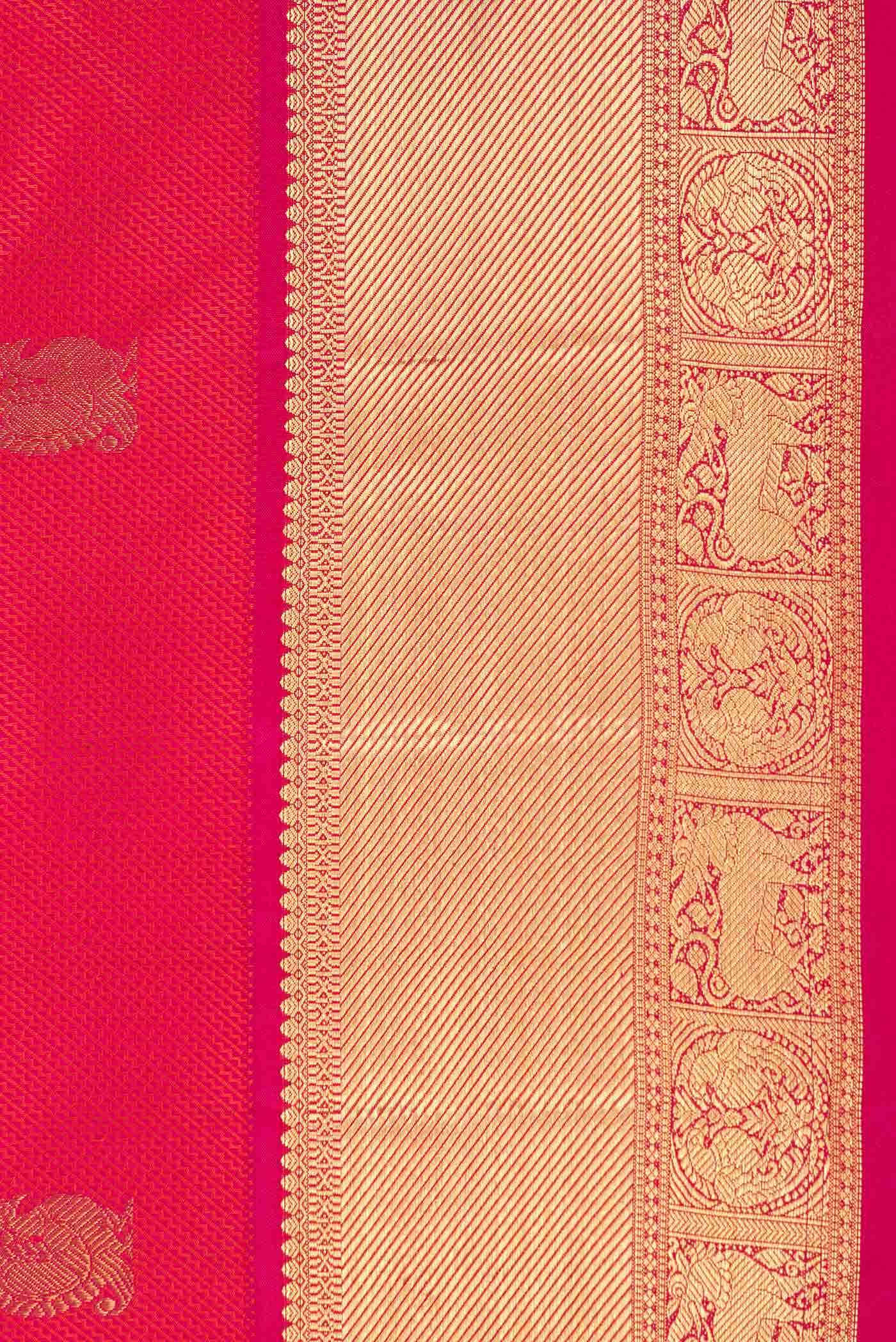 Pink Dual Tone Kanchipuram Silk Saree