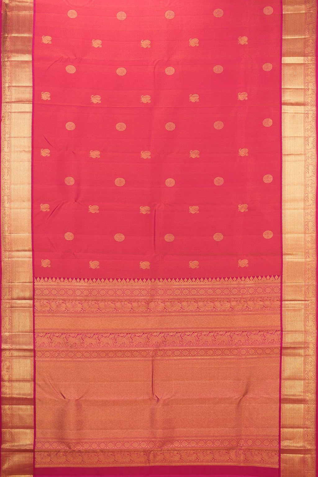 Pink Dual Tone Kanchipuram Silk Saree