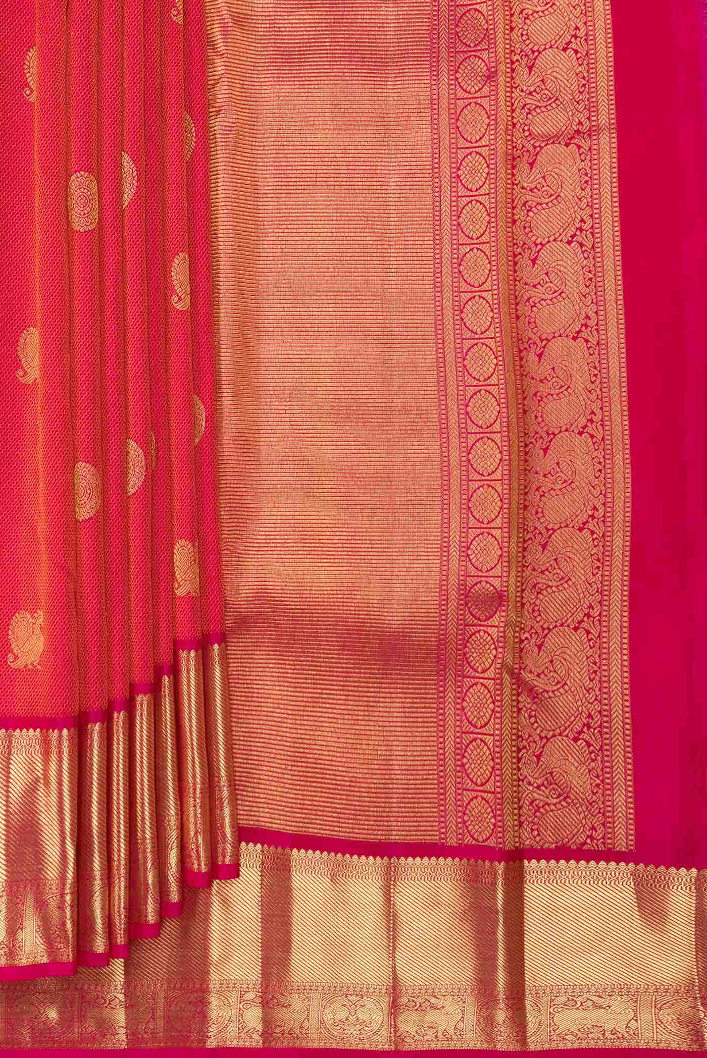 Pink Dual Tone Kanchipuram Silk Saree