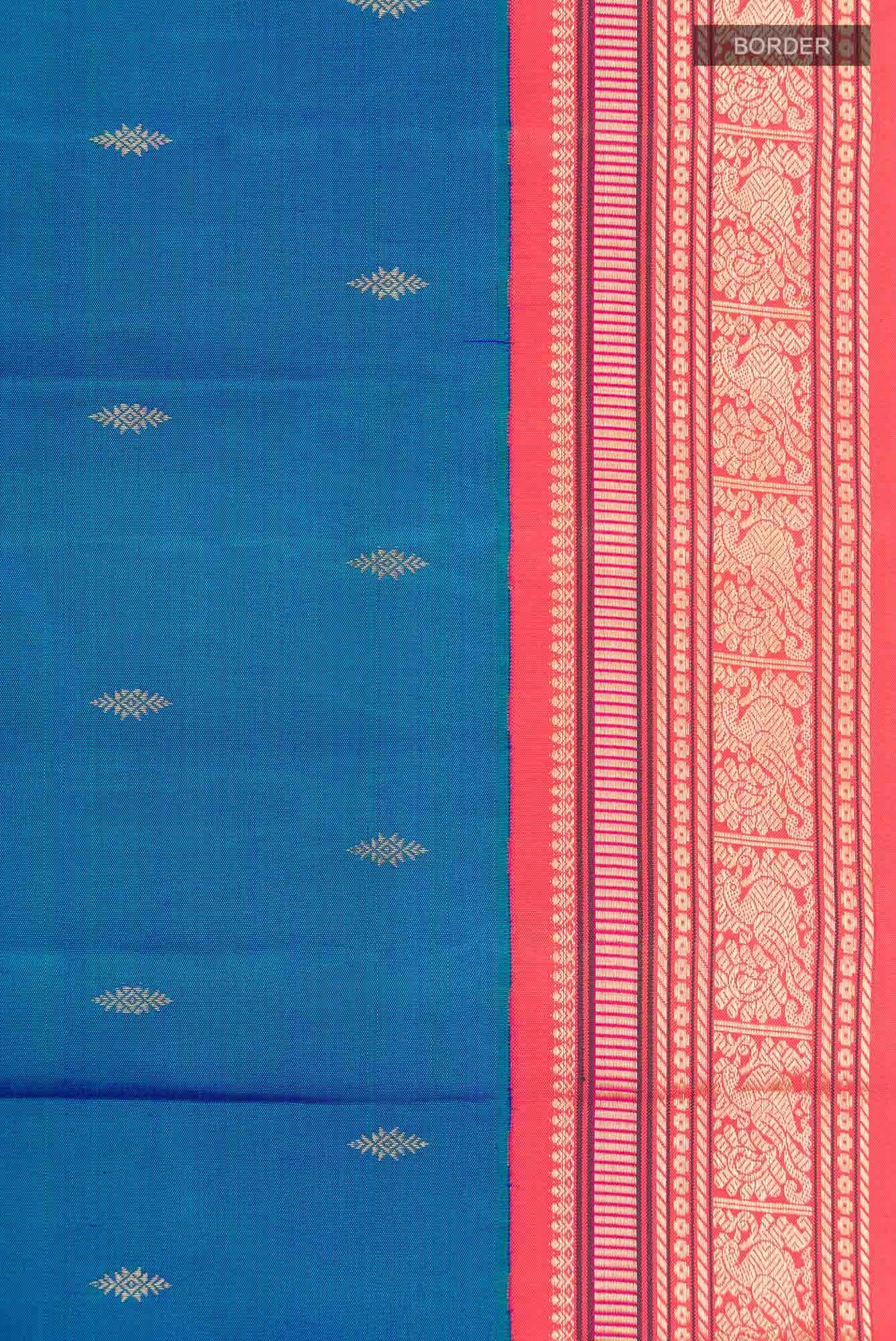 Blue Kanchipuram Silk Saree
