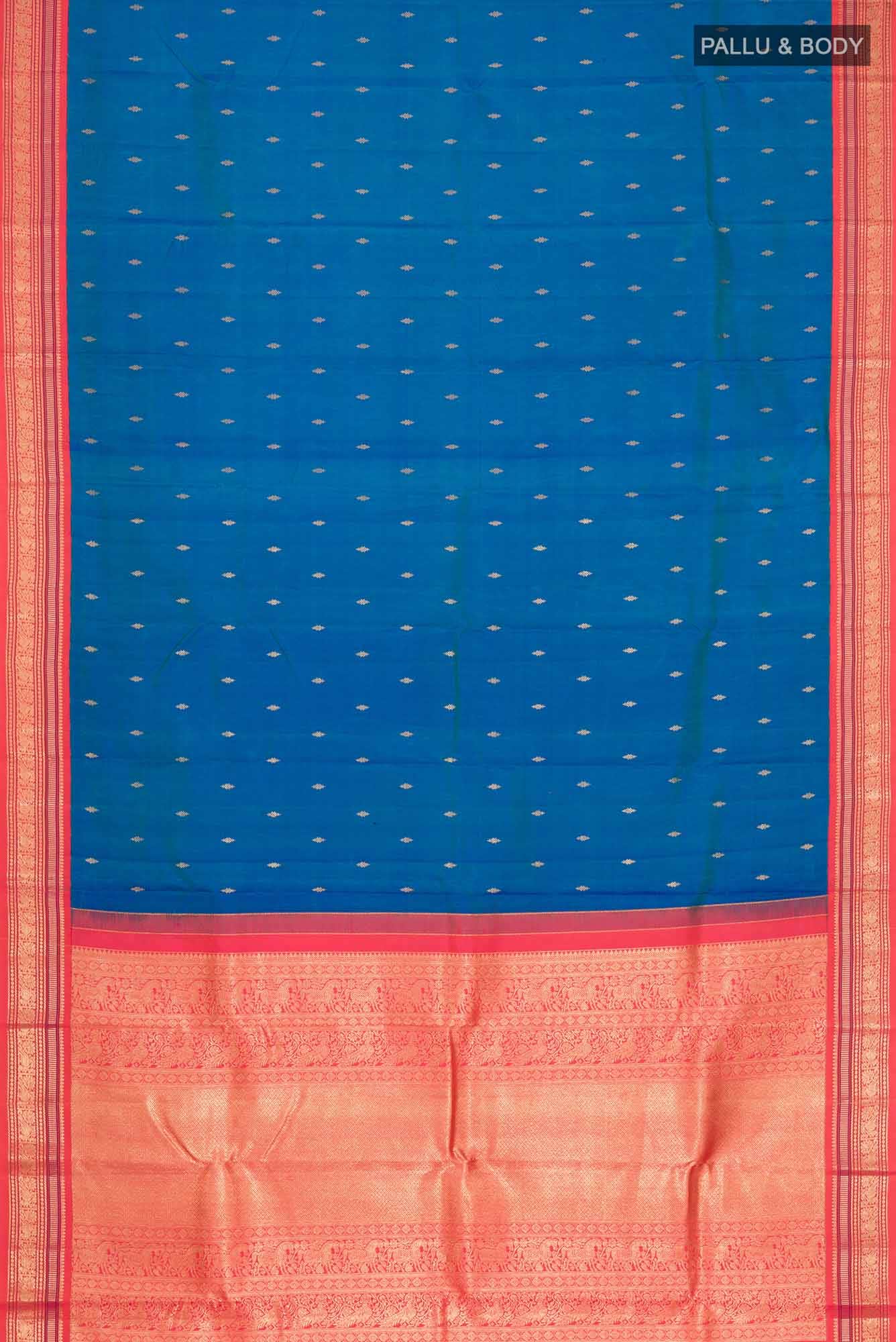 Blue Kanchipuram Silk Saree