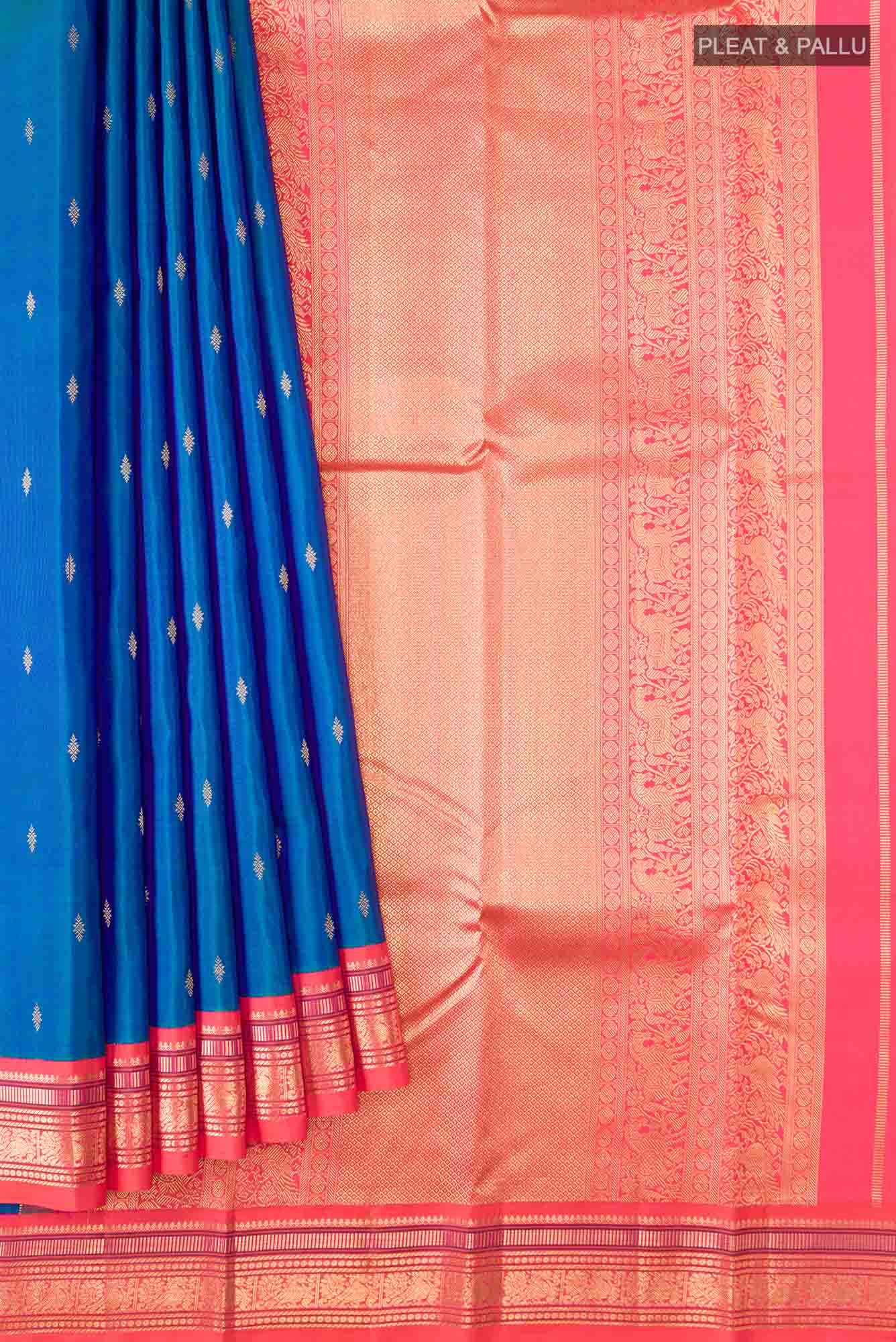 Blue Kanchipuram Silk Saree
