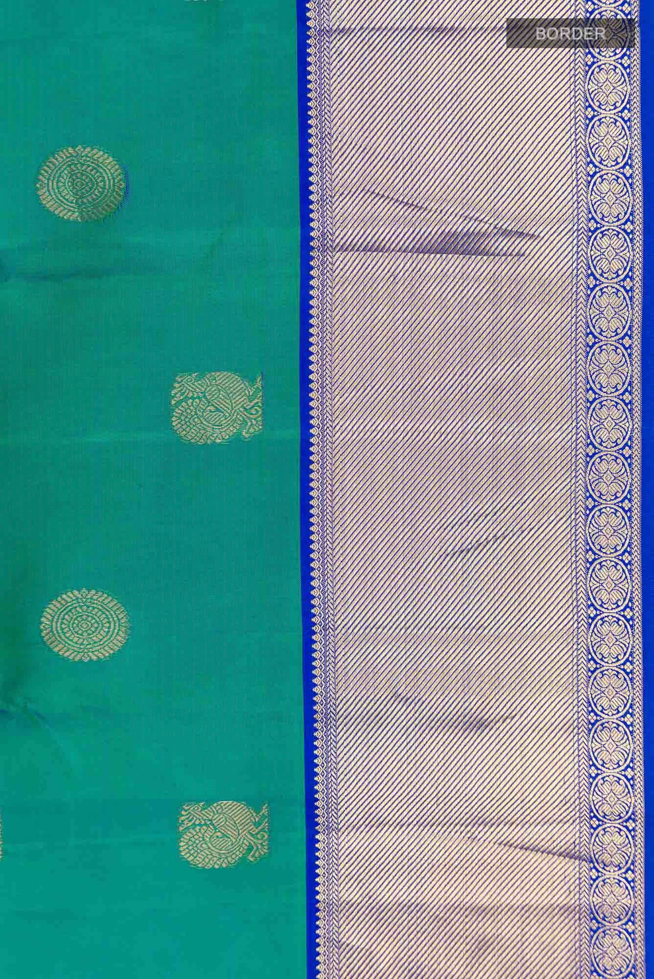 Blue Dual Tone Kanchipuram Silk Saree