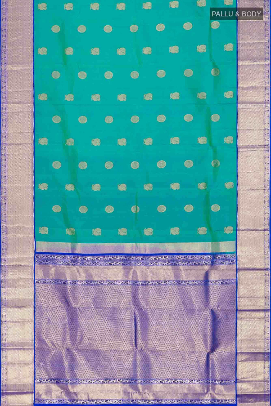 Blue Dual Tone Kanchipuram Silk Saree