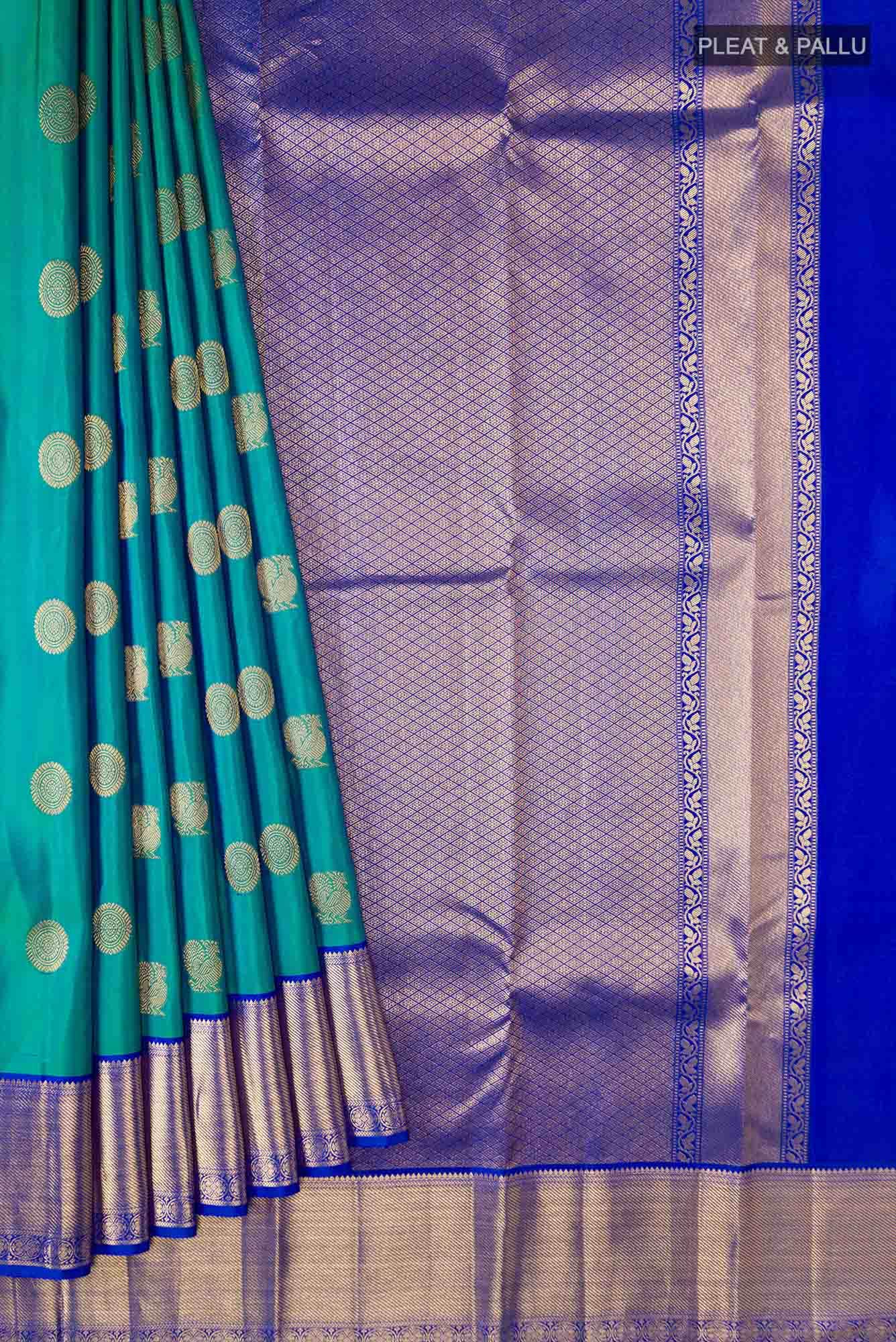 Blue Dual Tone Kanchipuram Silk Saree