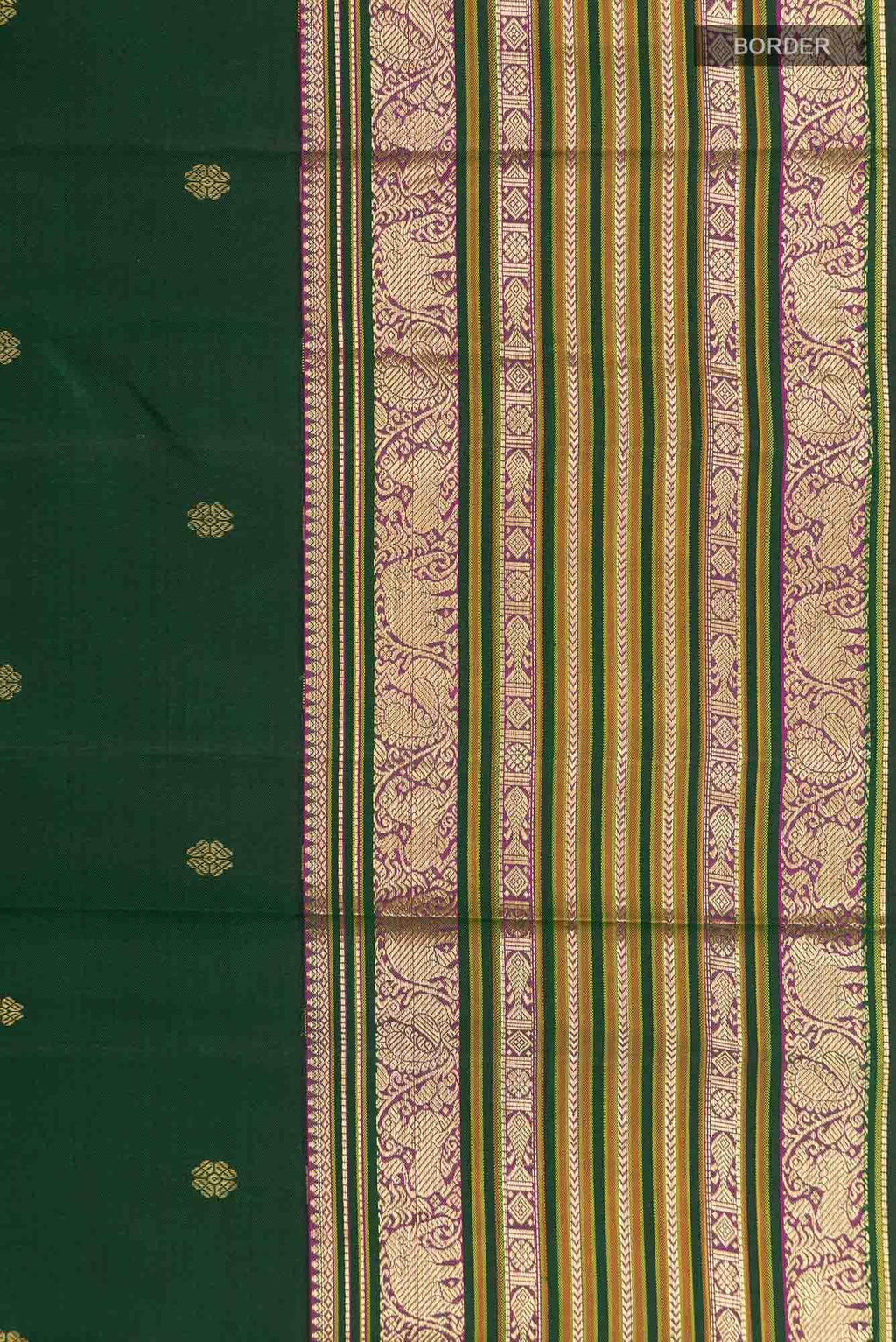 Green Dual Tone Kanchipuram Silk Saree