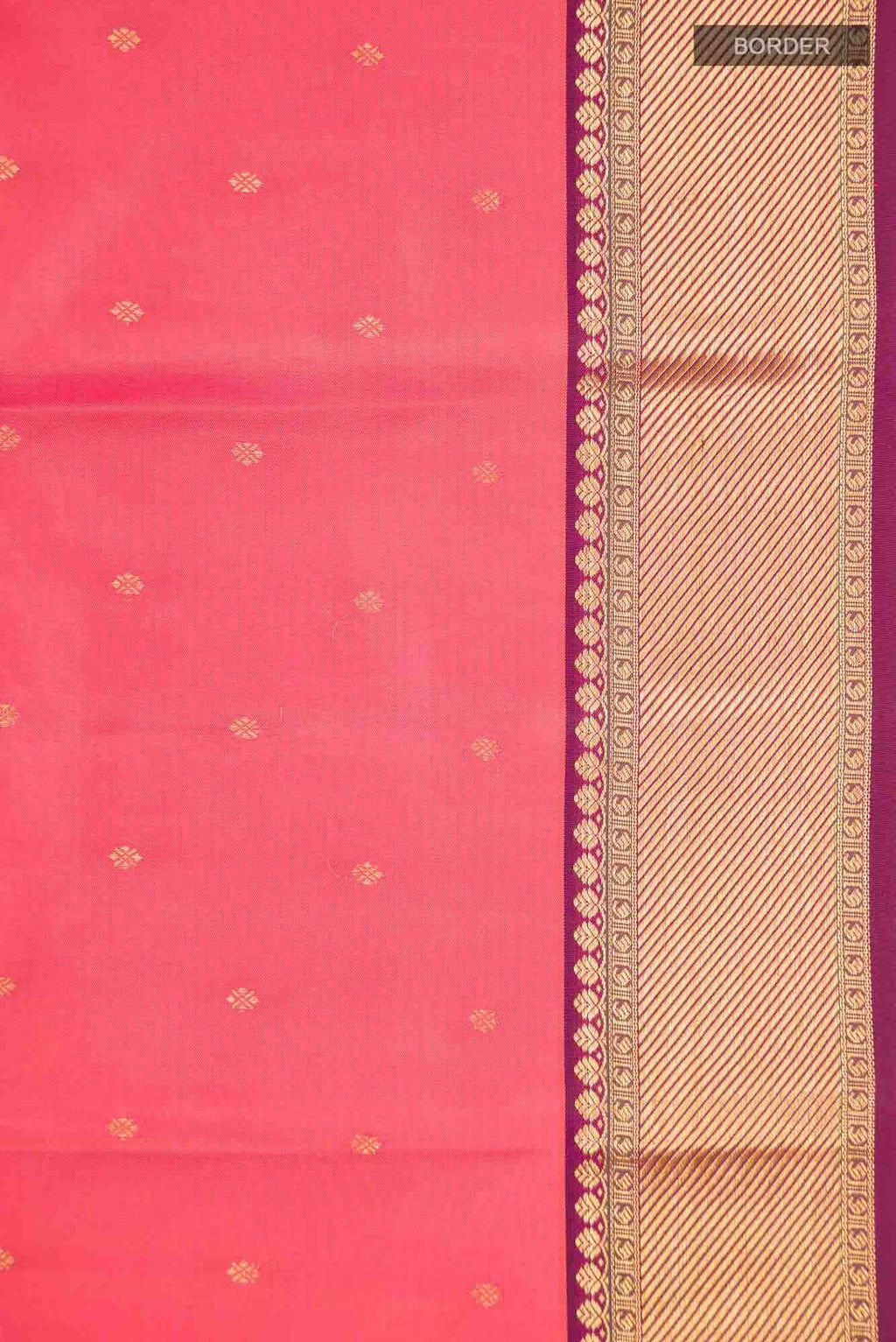 Orange with Pink Dual Tone Kanchipuram Silk Saree